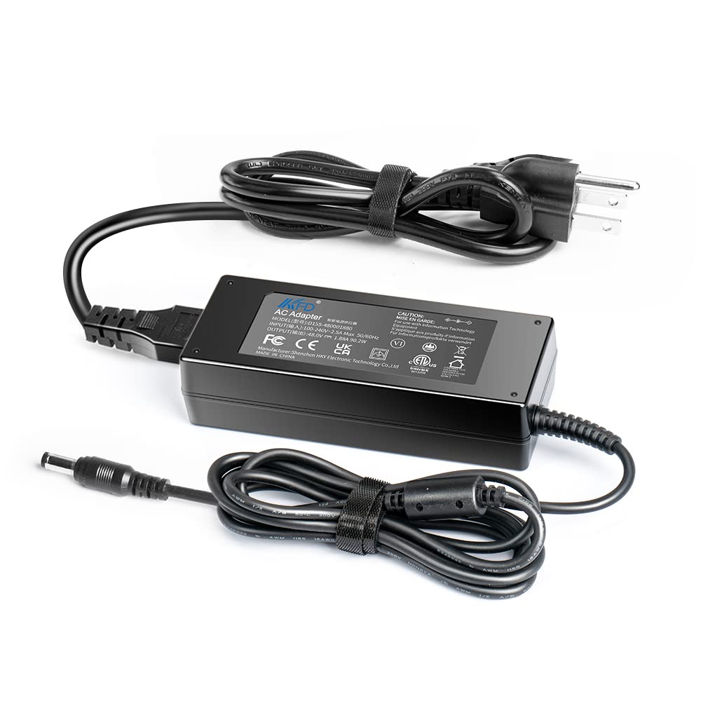 48V AC/DC Power Adapter for Reolink RLN8-410, Swann NVR DVR (NVR8-7085/7300/7450/87400/8580), Lorex LNR110/LNR118, Q-See QT874/QC8016 - PoE Switch Injector Power Supply Cord - Perfect for Home & Business Security Camera Systems