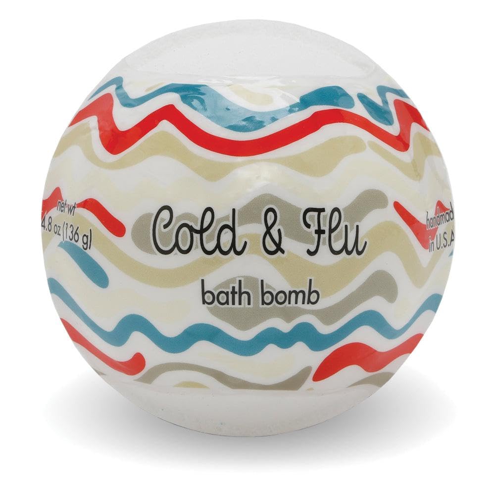 Primal Elements Cold & Flu Relief Bath Bombs - Soothing Aromatherapy for Relaxation & Wellness - Perfect for Stress Relief & Immune Support During Cold Season