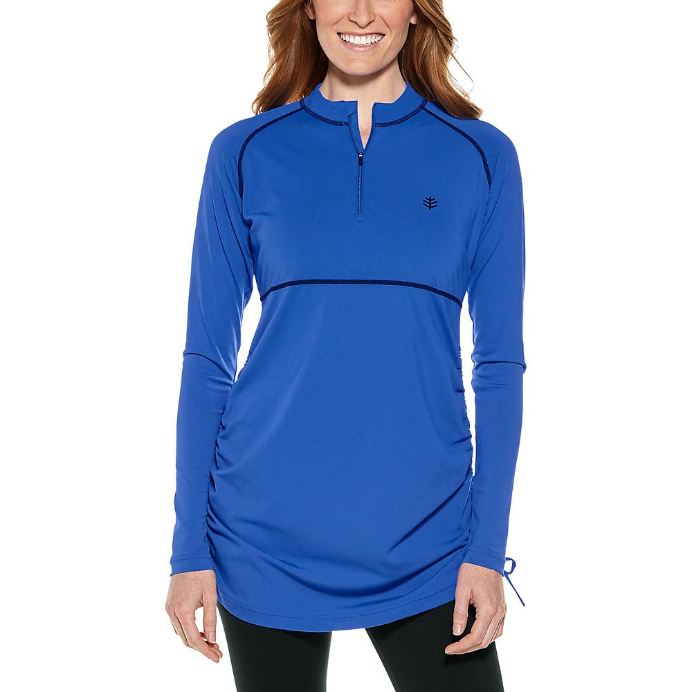 Coolibar UPF 50+ Women's Sun Protective Swim Shirt - Long Sleeve Rash Guard for Swimming, Beach & Outdoor Activities