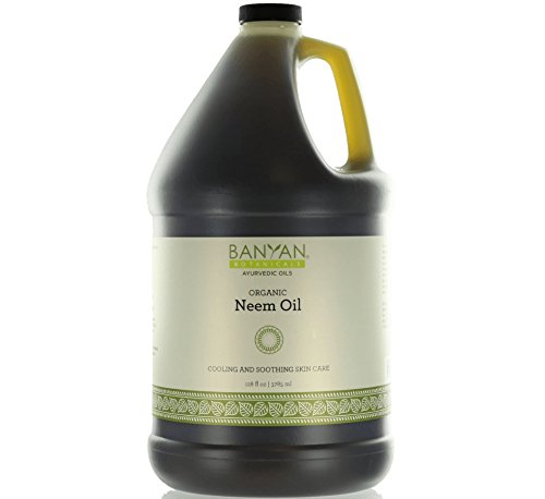 Pure Organic Neem Oil by Banyan Botanicals – 128oz Cold-Pressed Ayurvedic Oil for Skin, Hair & Nail Care – Non-GMO Vegan & Sustainably Sourced – Soothes Irritation & Promotes Healthy Skin – Perfect for DIY Beauty, Scalp Treatment & Natural Pest Control