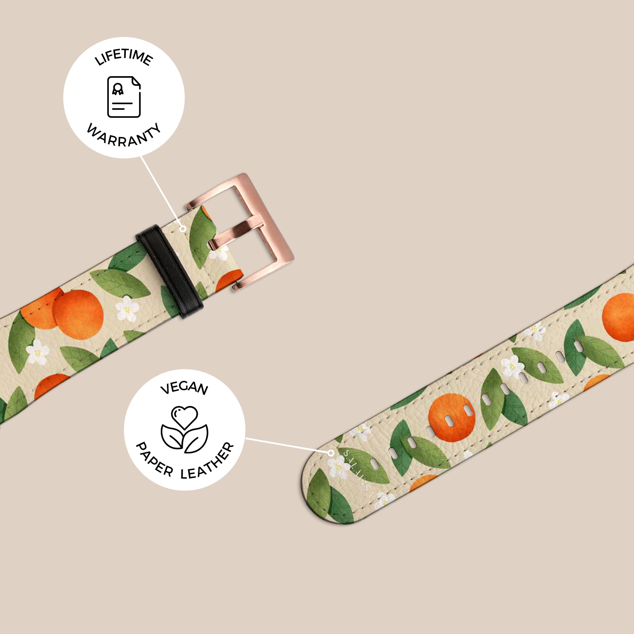 Stylish Tangerine Summer Mix Galaxy Watch Band - Durable Silicone Strap for Samsung Galaxy Watch 4/5/6 - Perfect for Workouts, Running & Outdoor Activities