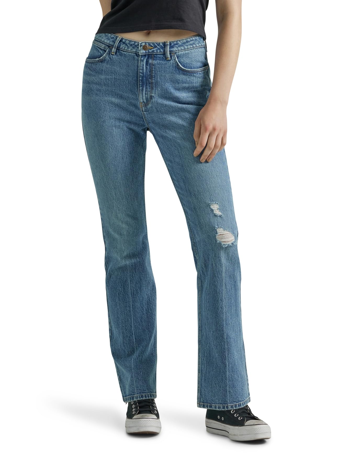 Wrangler Women's High Rise Bold Boot Cut Jeans - Comfortable & Stylish Denim Pants for Casual Wear, Work & Outdoor Activities