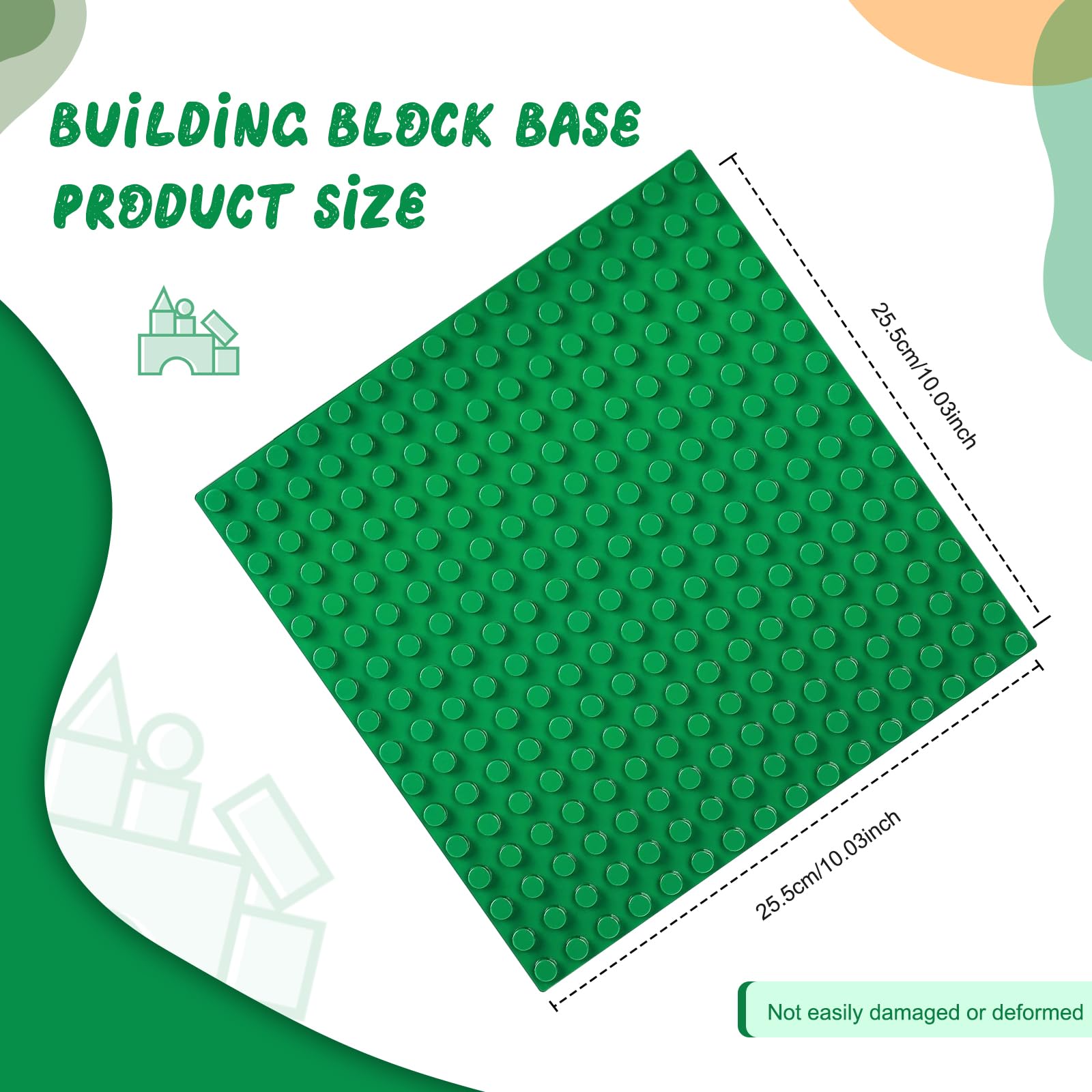 Lego Duplo Compatible Building Base Plates - Large Stackable Classic Construction Base Plates for Kids - Perfect for Creative Play, Educational Toys, and DIY Building Projects