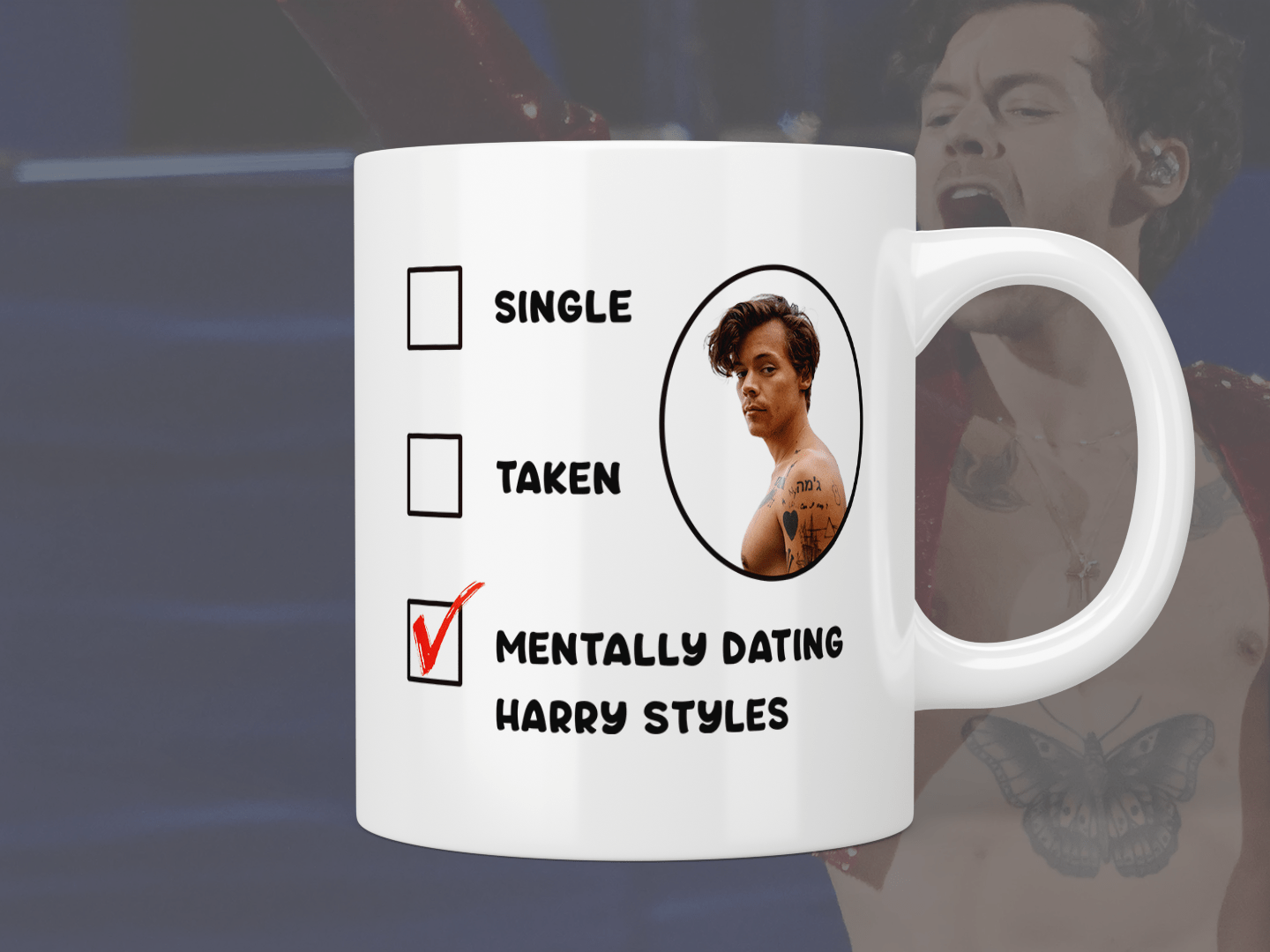 Harry Styles Themed Coffee Mug - Perfect for Tea, Coffee & Hot Chocolate - Great Gift for Fans & Collectors - Ideal for Home, Office & Gifting