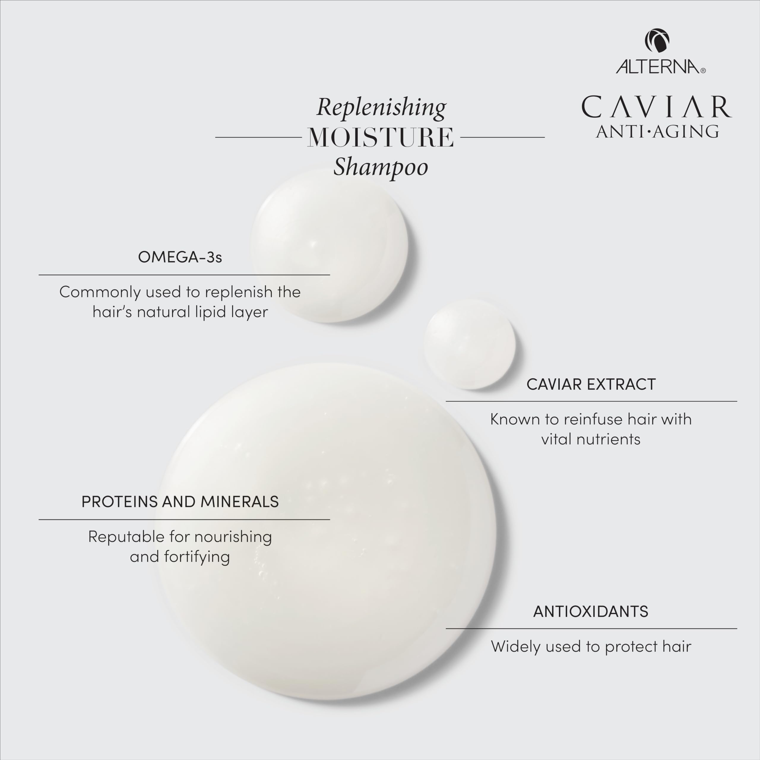 Alterna Haircare CAVIAR Anti-Aging Replenishing Moisture Shampoo & Conditioner Set - 16.5 Fl Oz | Sulfate-Free Formula for Hydration & Restoration | Perfect for Dry, Damaged Hair - Salon Quality Hair Care for Women & Men