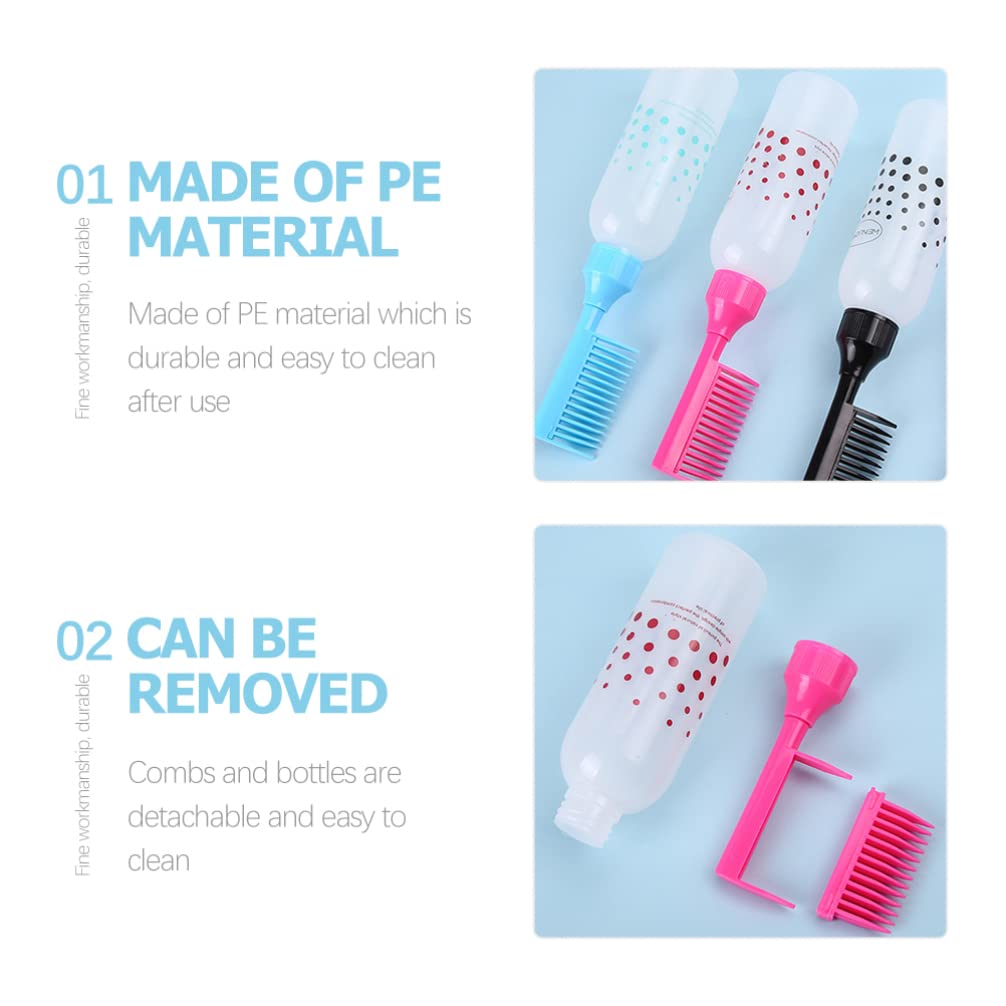 FRCOLOR 3-Piece Hair Dye Kit with Scale - Hair Coloring Bottles, Applicator Brush, Squeeze Bottles & Dye Comb - Professional Hair Bleaching & Styling Tools for Salon & Home Use