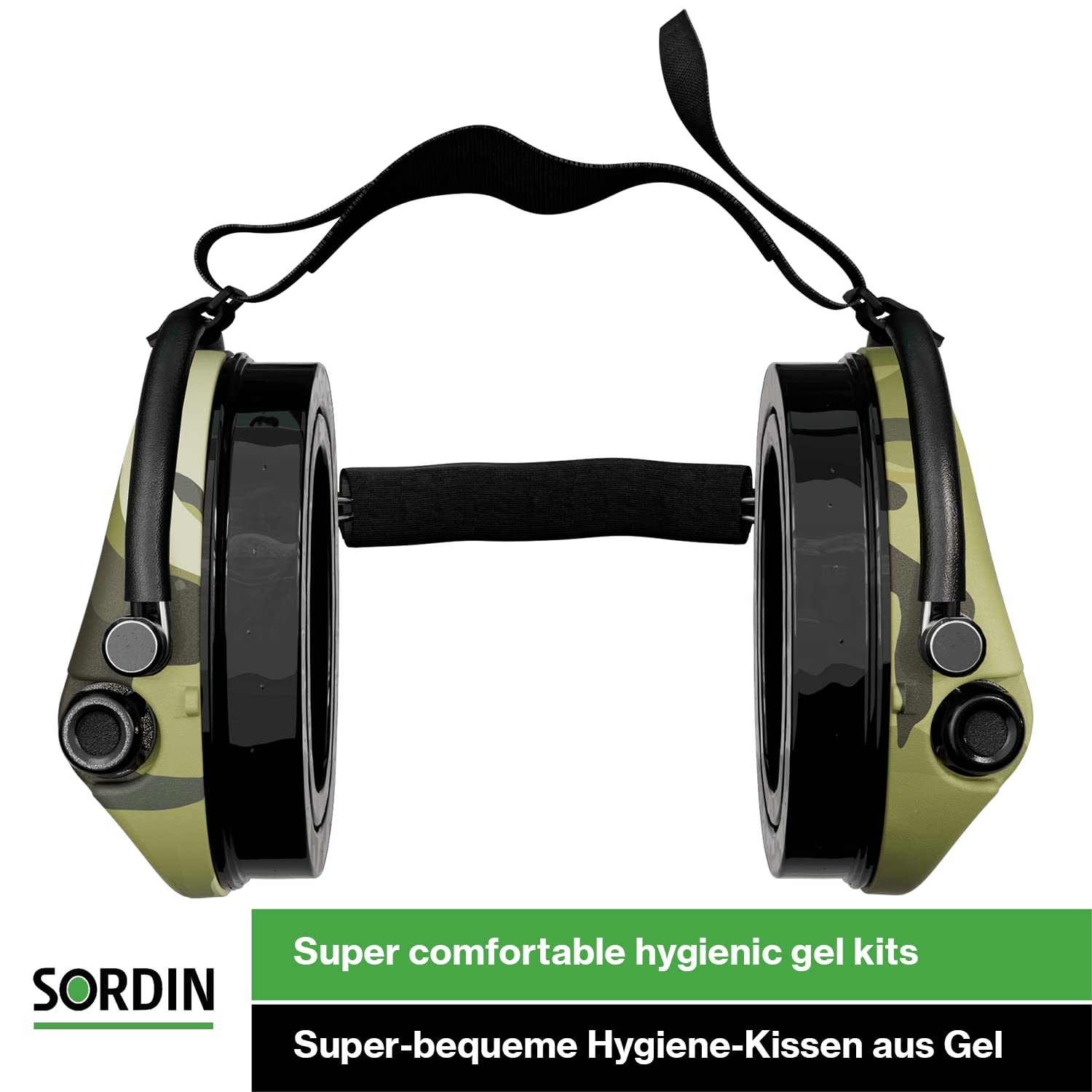 Sordin Supreme Pro-X Electronic Hearing Protection Ear Muffs for Hunting, Shooting & Range - Active Noise Reduction with Neckband & Gel Cushions - Perfect for Outdoor Sports, Construction & Industrial Safety Use
