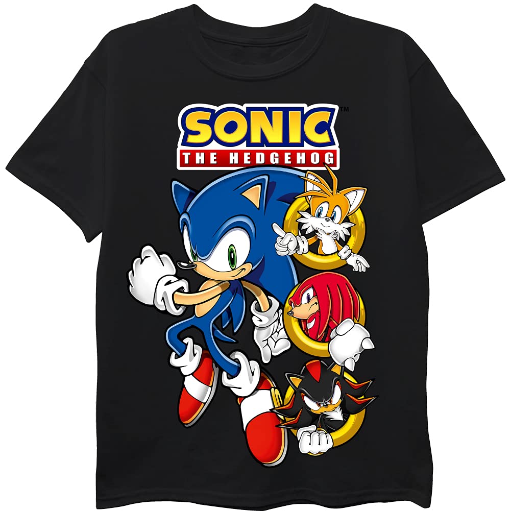 Sonic The Hedgehog 2 Pack Boys' Short Sleeve T-Shirts - Official Sega Licensed Graphic Tees for Kids - Perfect for Gaming Fans, Birthday Gifts & Casual Wear