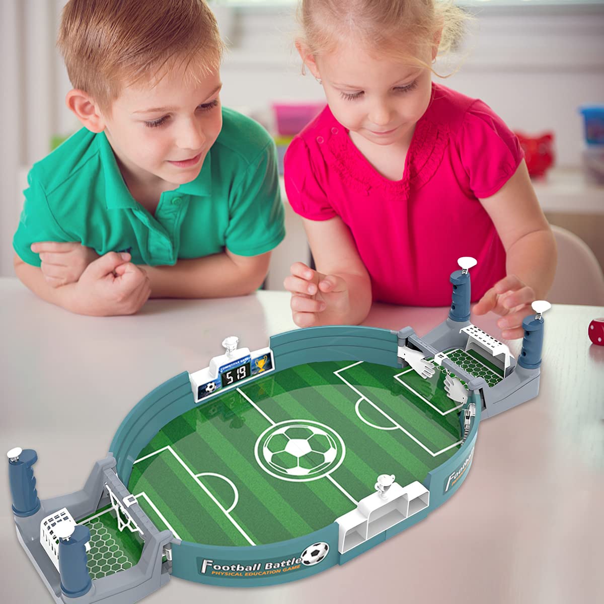 Interactive Football Table Game - Tabletop Soccer Pinball for Adults & Kids | Mini Desktop Sports Board Game for Family Fun | Perfect for Game Rooms, Parties & Office Breaks