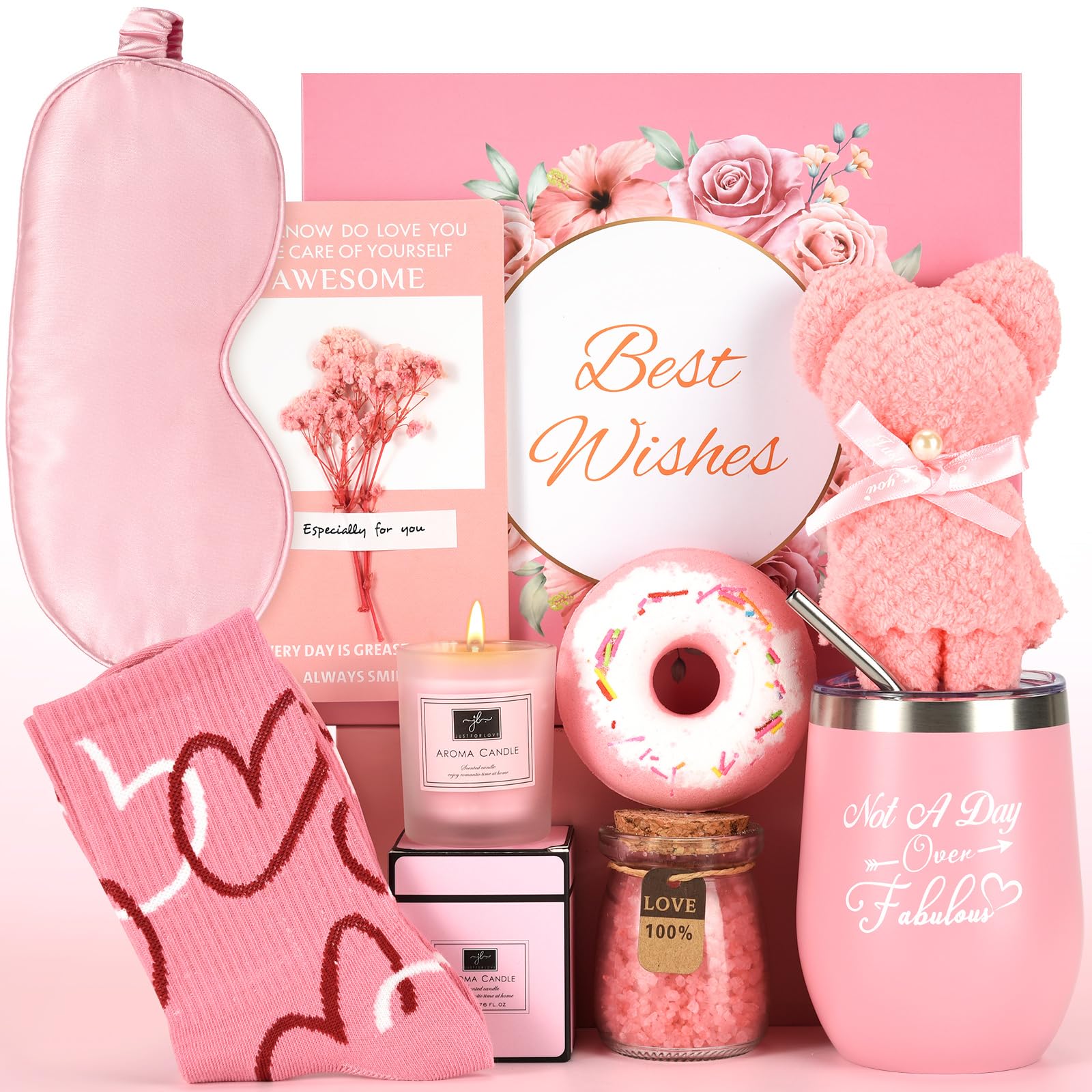 Relaxing Spa Gift Basket for Women - Birthday, Christmas & Mother's Day Gifts