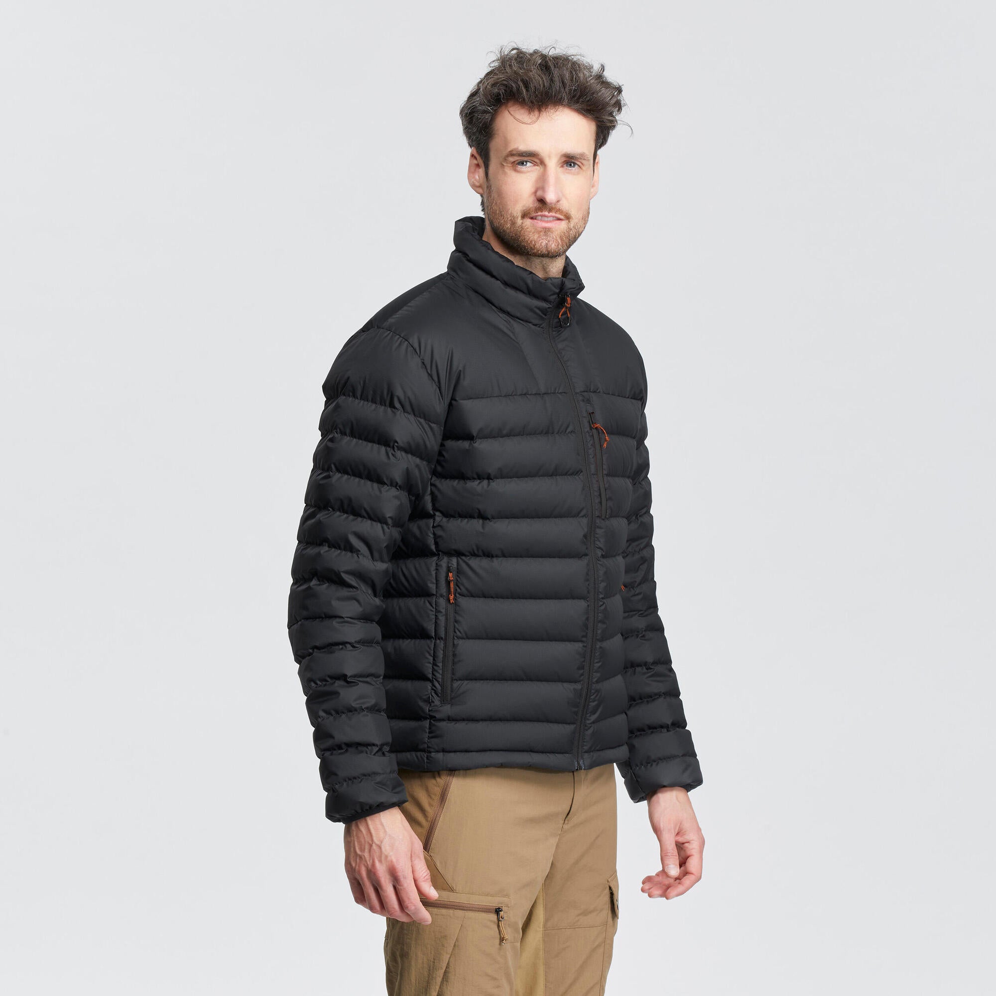 Forclaz Men's MT500 Down Puffer Jacket - Lightweight Winter Coat, Waterproof & Windproof, Warm Insulated Hooded Jacket for Hiking, Skiing & Outdoor Activities