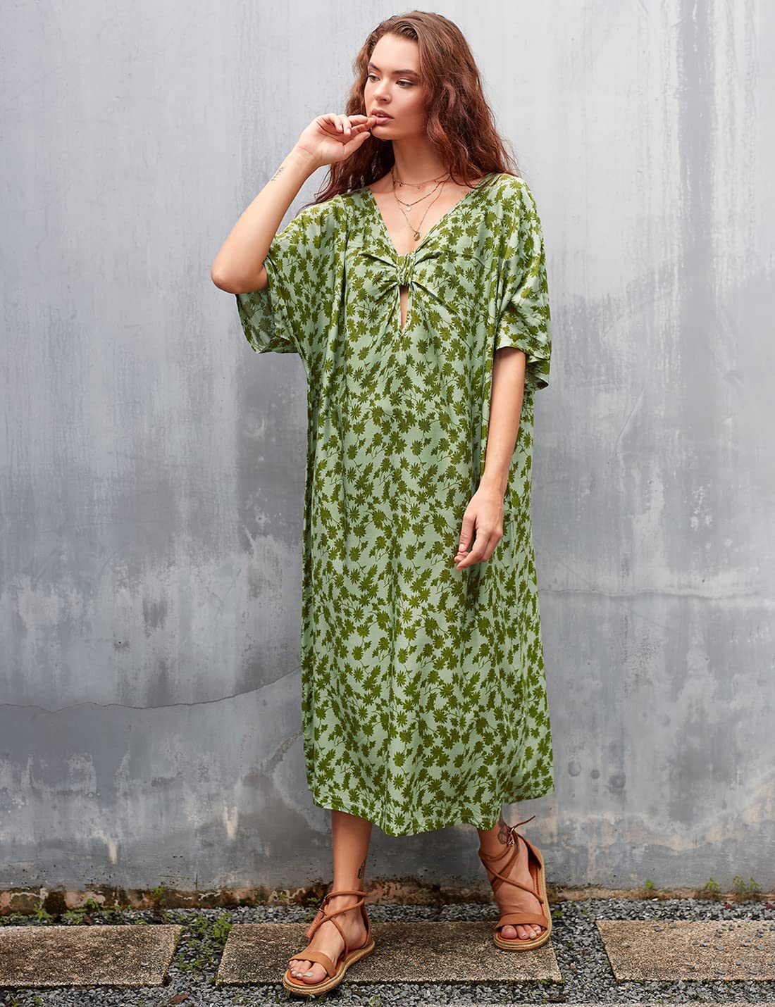 AILUNSNIKA Women's Beach Cover Up - Long Turkish Kaftan Dress for Swimwear | Lightweight Bikini Dress for Pool, Vacation & Summer Outfits