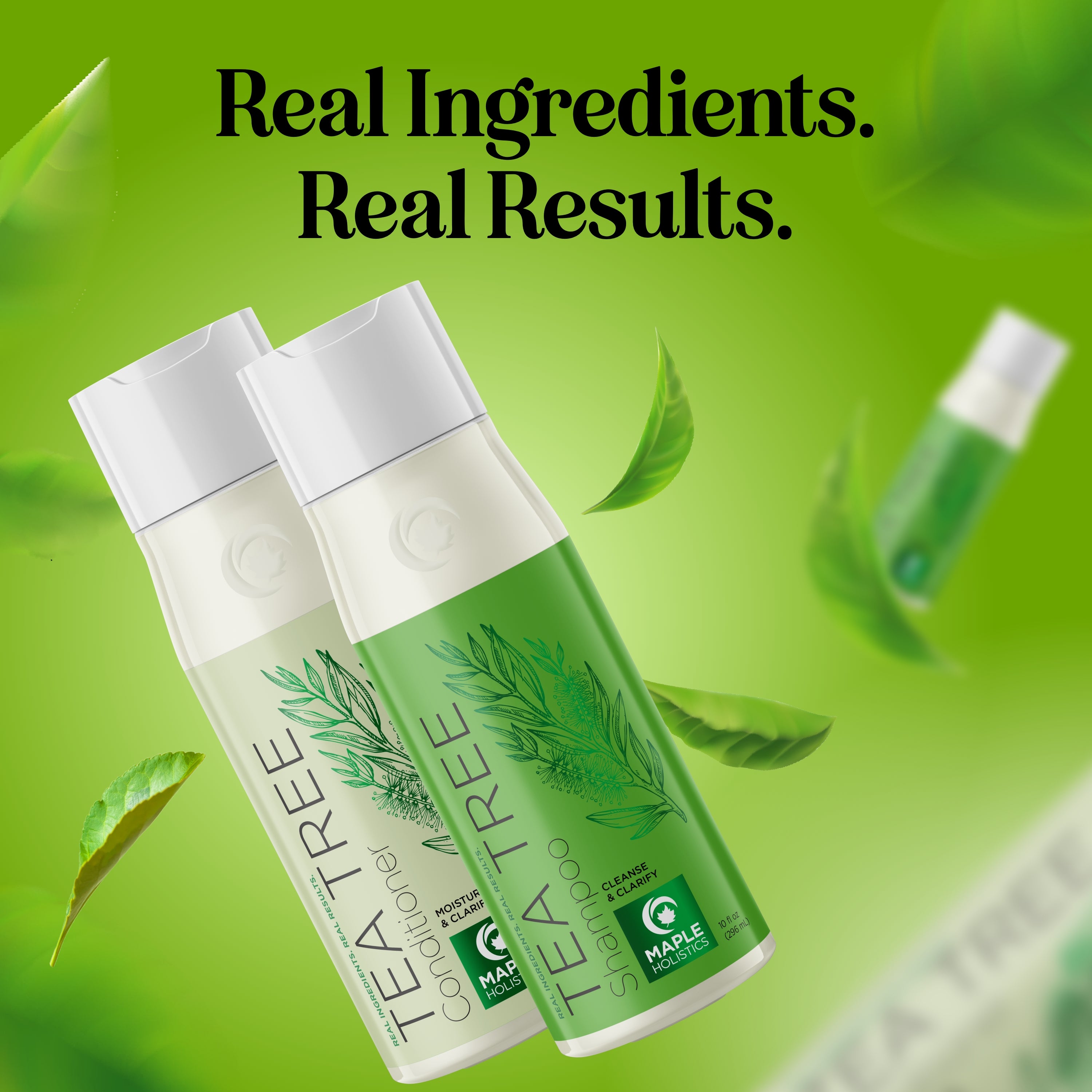 Tea Tree Shampoo and Conditioner Set for Hair Growth & Scalp Care - Natural Dandruff Treatment & Volumizing Hair Care - Perfect for Daily Use & Sensitive Scalp