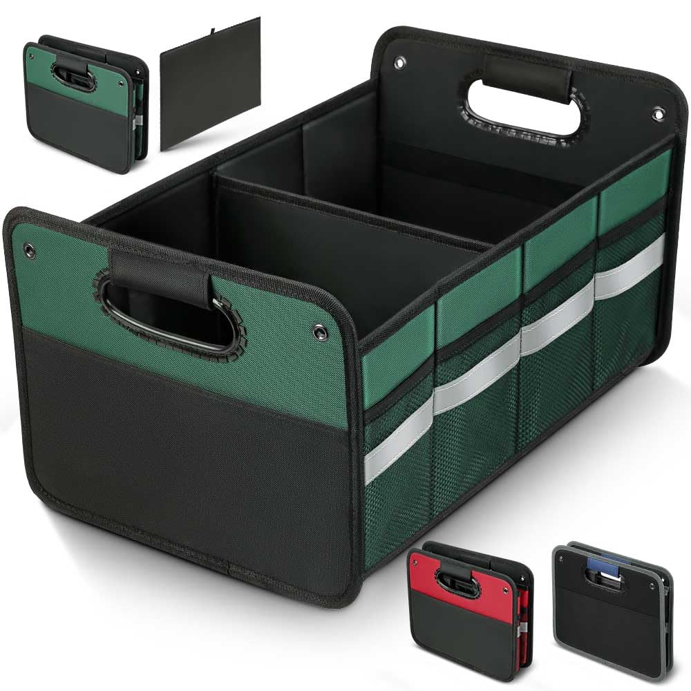 50L Waterproof Car Trunk Organizer with Reinforced Handles & Non-Slip Bottom - Durable Polyester Storage for SUV, Sedan, Truck, Minivan | Perfect for Road Trips, Grocery Shopping & Travel Gear Organization