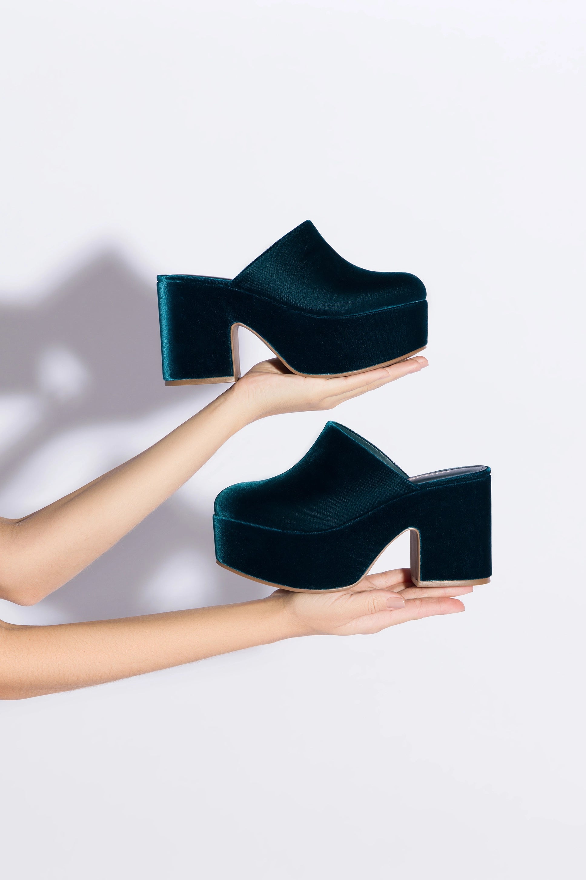 Miso Platform Clog Shoes - Deepsea Velvet Comfort Slip-Ons for Women | Casual Walking, Home & Garden Wear