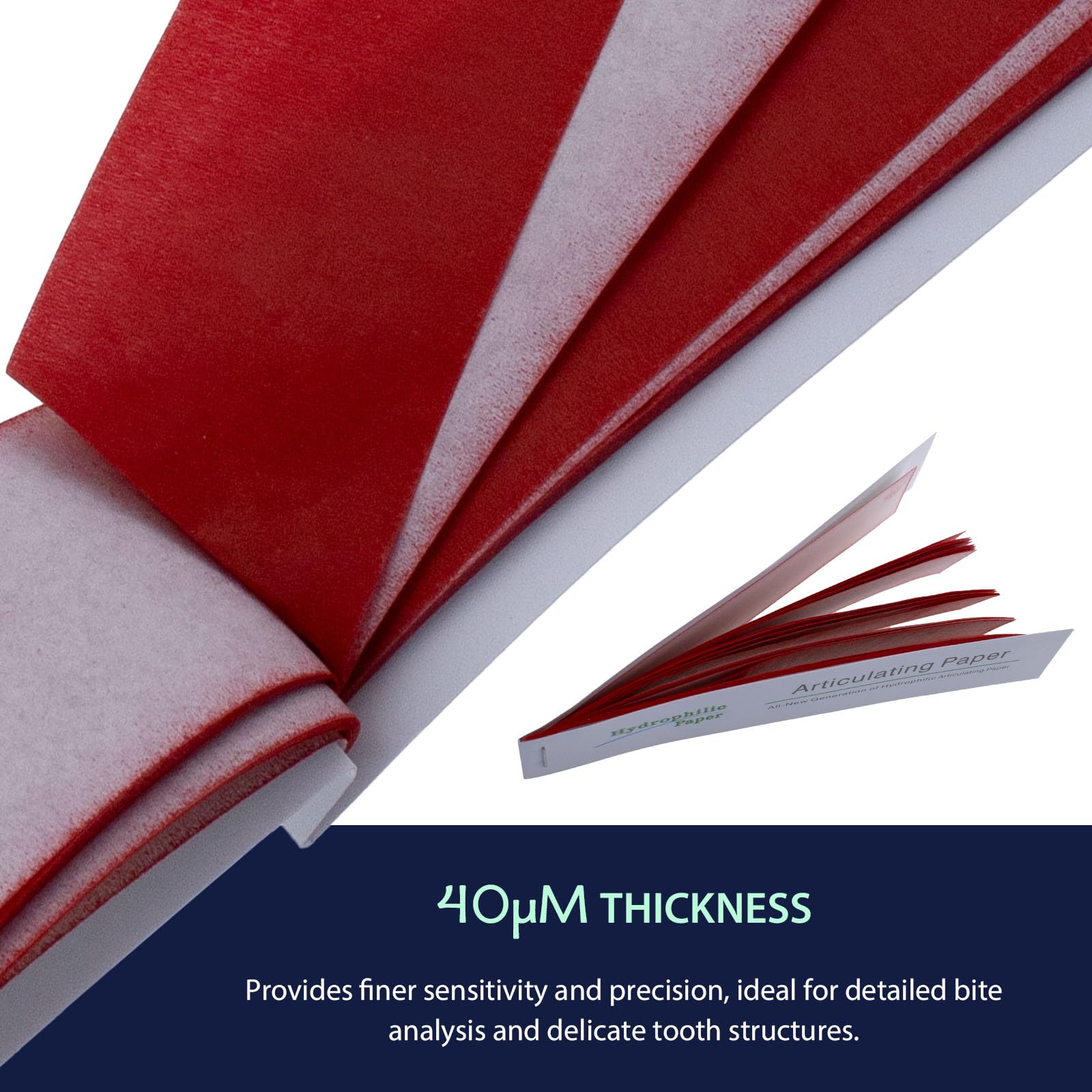 VASTMED 240PCs Dental Grade Articulating Papers - Double-Sided Micron Bite Paper & Film for Occlusal and Interproximal Adjustments | Perfect for Dentists, Orthodontists & Dental Labs | Ideal for Bite Registration, Crown Fitting & Dental Restoration Procedures