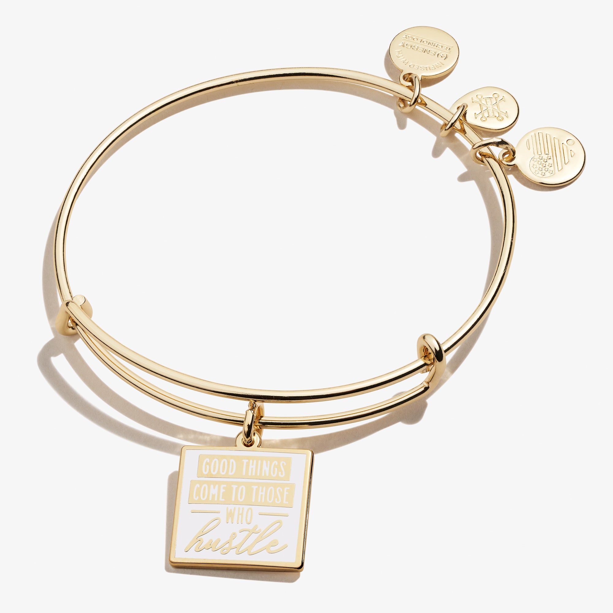 Motivational 'Good Things Come to Those Who Hustle' Charm Bangle - Inspirational Jewelry for Women, Gift for Entrepreneurs & Go-Getters - Perfect for Daily Wear, Work Motivation & Success Manifestation