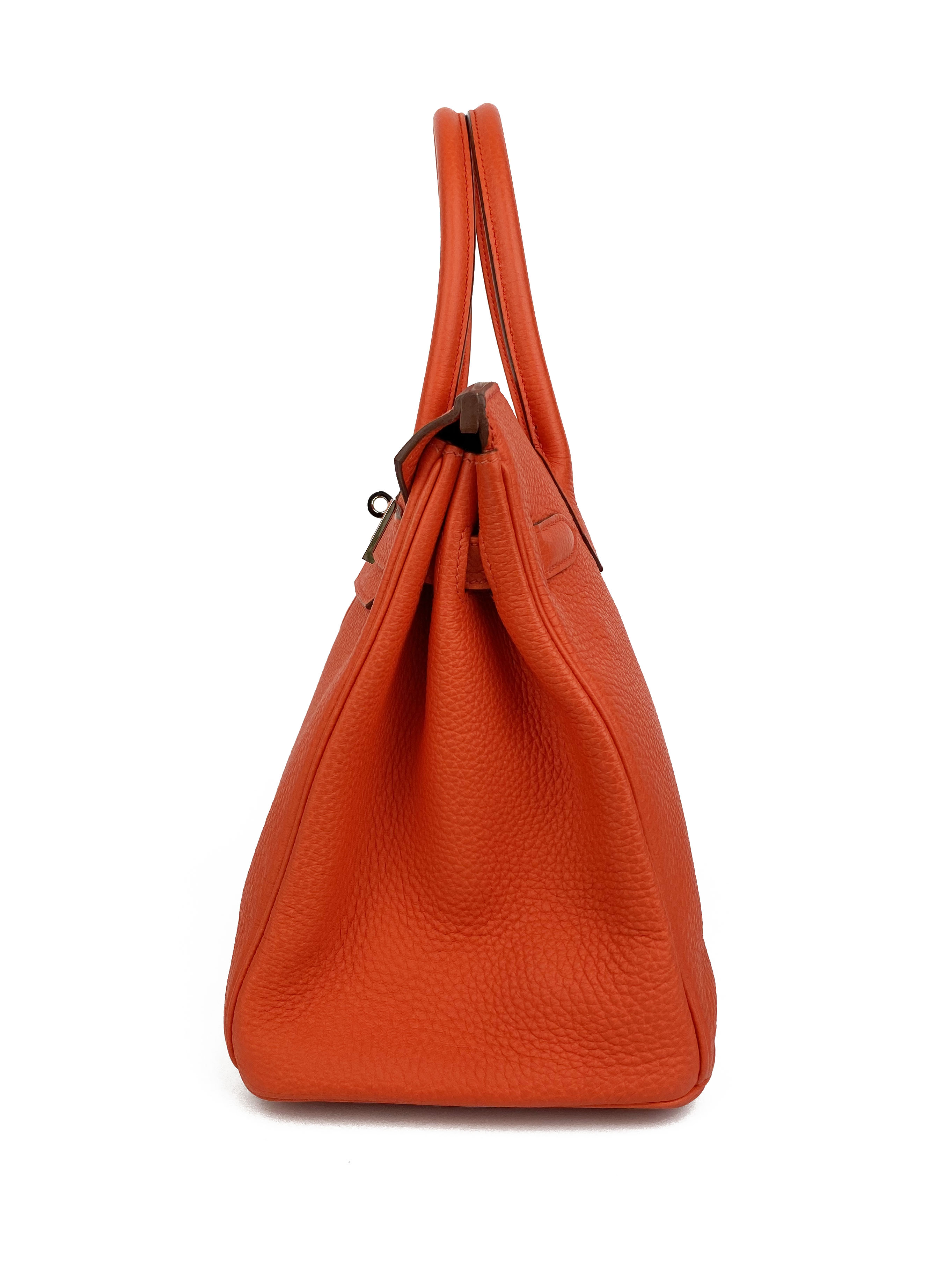 Hermes 30cm Birkin Bag in Vibrant Orange Poppy 8V - Luxury Designer Handbag for Women, Perfect for Work, Travel & Special Occasions