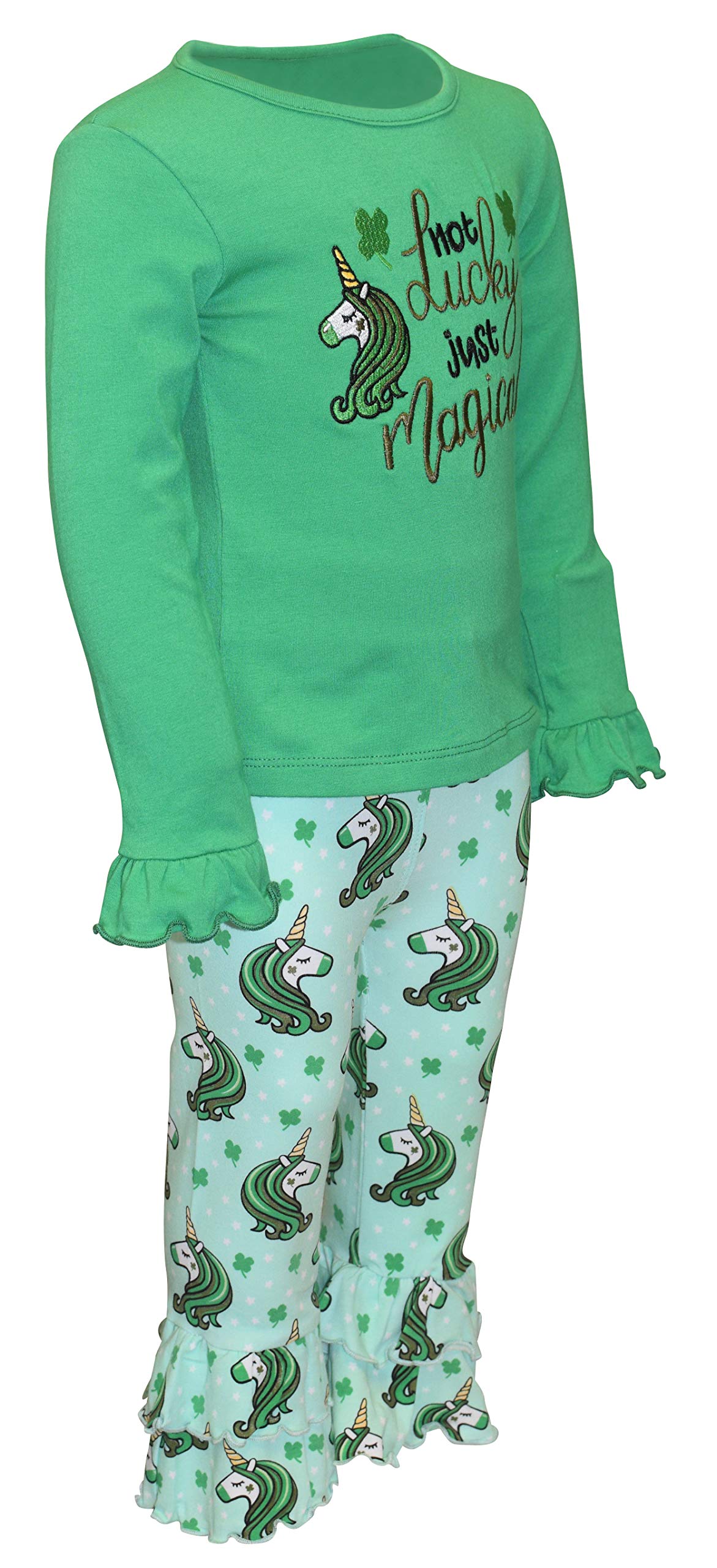 Unique Baby Girl 2-Piece Outfit - Ruffle Leggings & Long Sleeve Shirt Set for Toddlers | Playtime & Photo Shoots