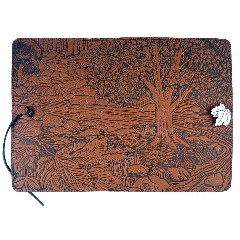 Creekside Maple Tree Genuine Leather Journal Cover - 6x9 Inch Refillable Hardbound Notebook - Perfect for Writing, Sketching & Daily Planning