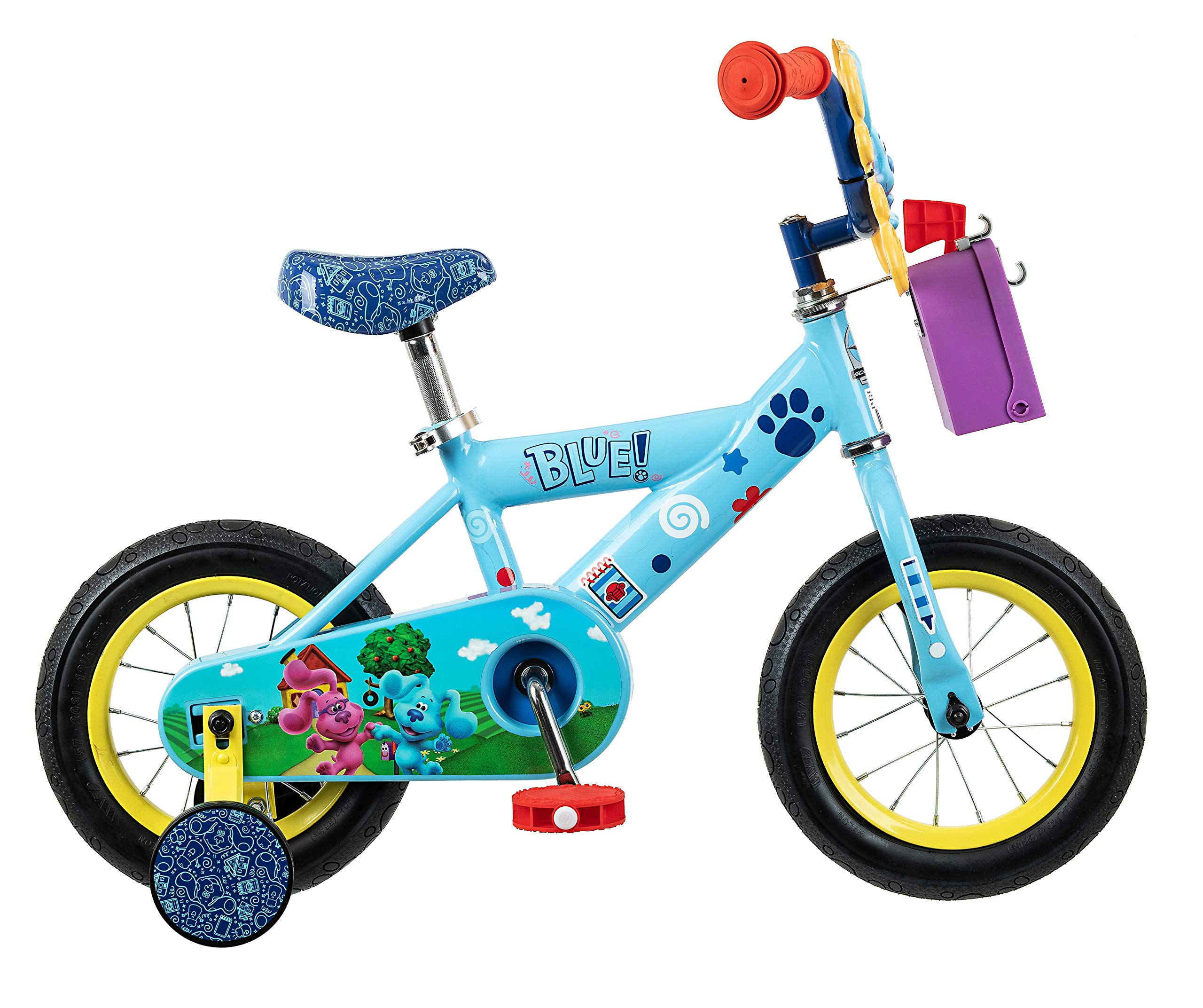 Nickelodeon Blue's Clues & You 12-Inch Kids Bike with Training Wheels for Boys and Girls Ages 2-4 | Perfect First Bike for Toddlers Learning to Ride | Outdoor Play, Birthday Gifts, Preschool Activities