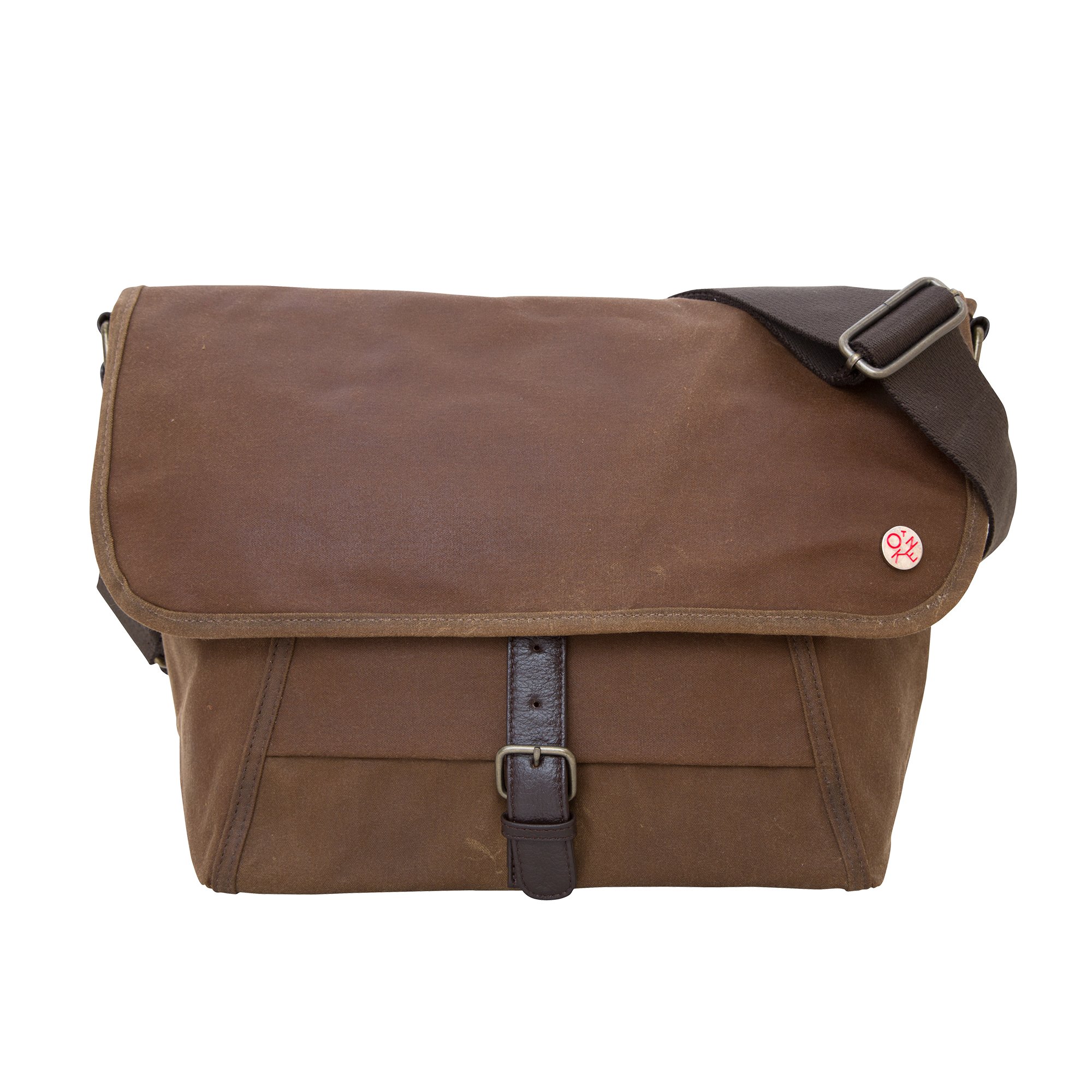 Premium Waxed Lincoln Messenger Bag - Durable Field Tan Leather Crossbody Satchel for Men & Women | Perfect for Work, Travel & Everyday Carry