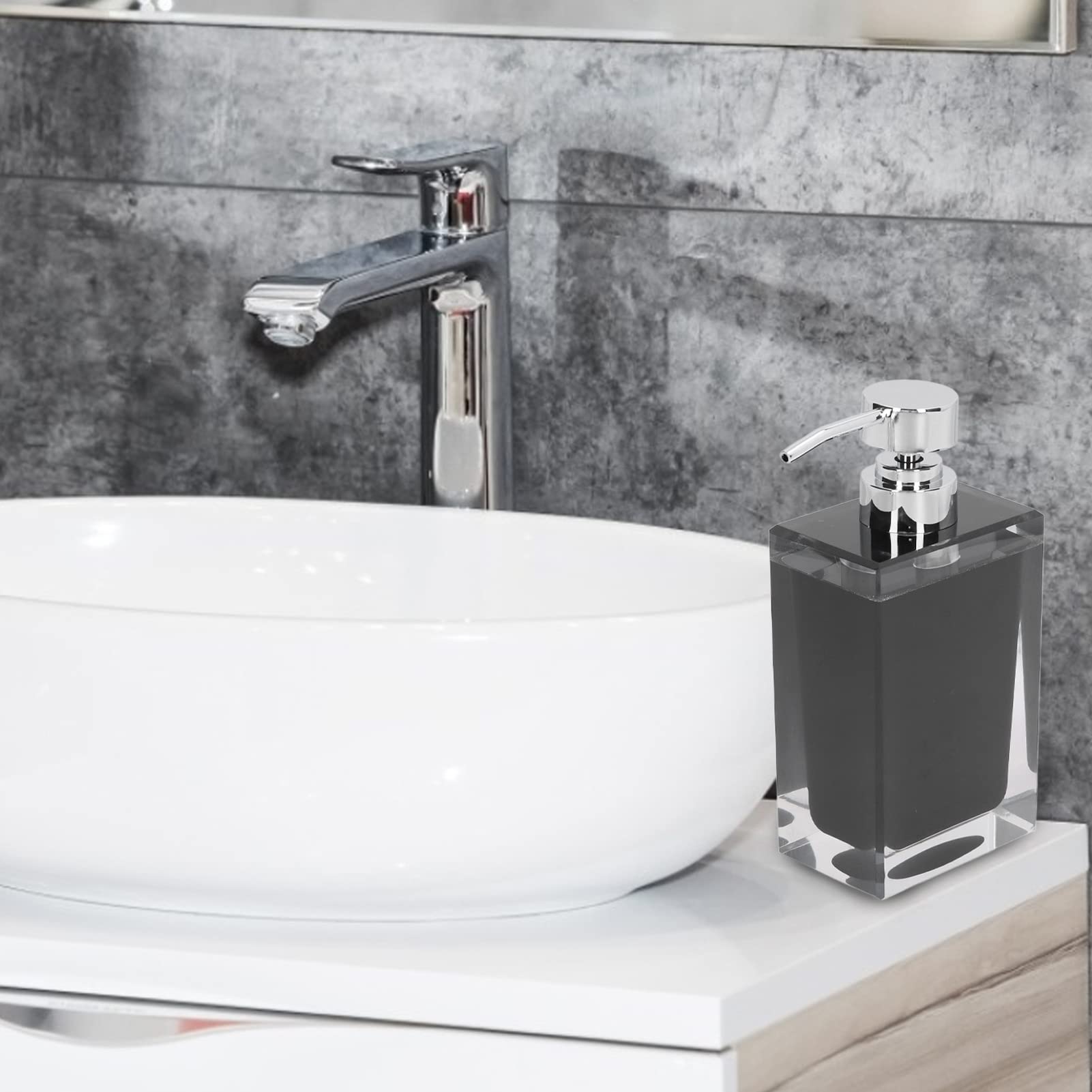 Premium Foaming Soap Dispenser Pump - Black Press Design for Kitchen, Bathroom & Laundry | Easy One-Hand Operation | Modern Minimalist Style | Ideal for Liquid Soap, Lotion & Dish Detergent | Home & Office Use