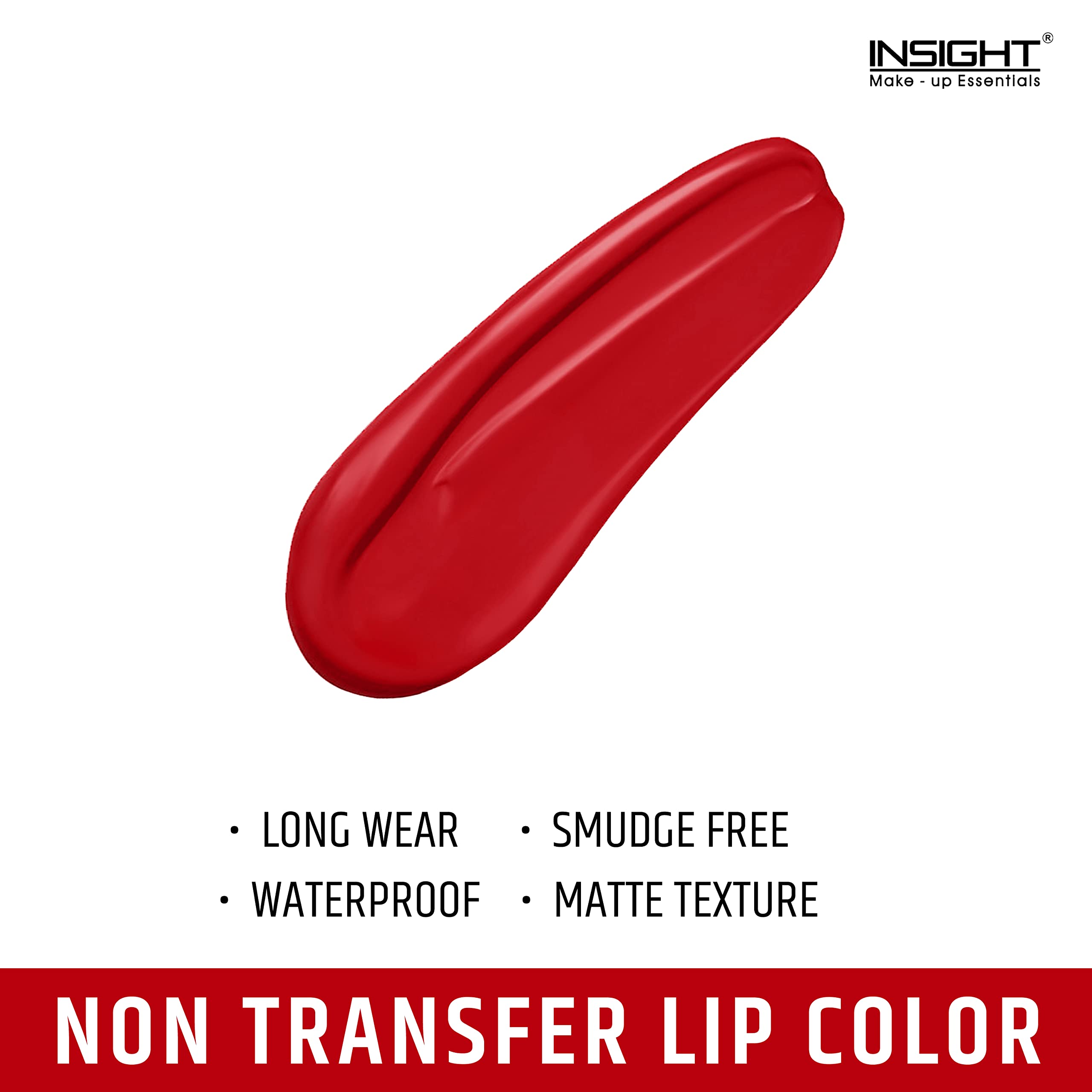 INSIGHT Non-Transfer Matte Lipstick Set - 02 Red Alert & 09 Sunset Red (4ml Each) | Long-Lasting Waterproof Lip Color for Women | Perfect for Date Night, Parties & Everyday Wear