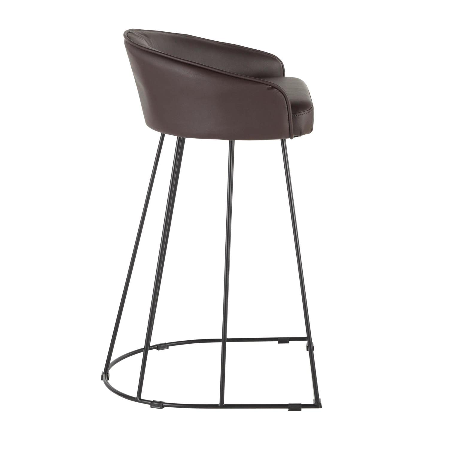 LumiSource Canary Gold Velvet Counter Stools Set of 2 - 24