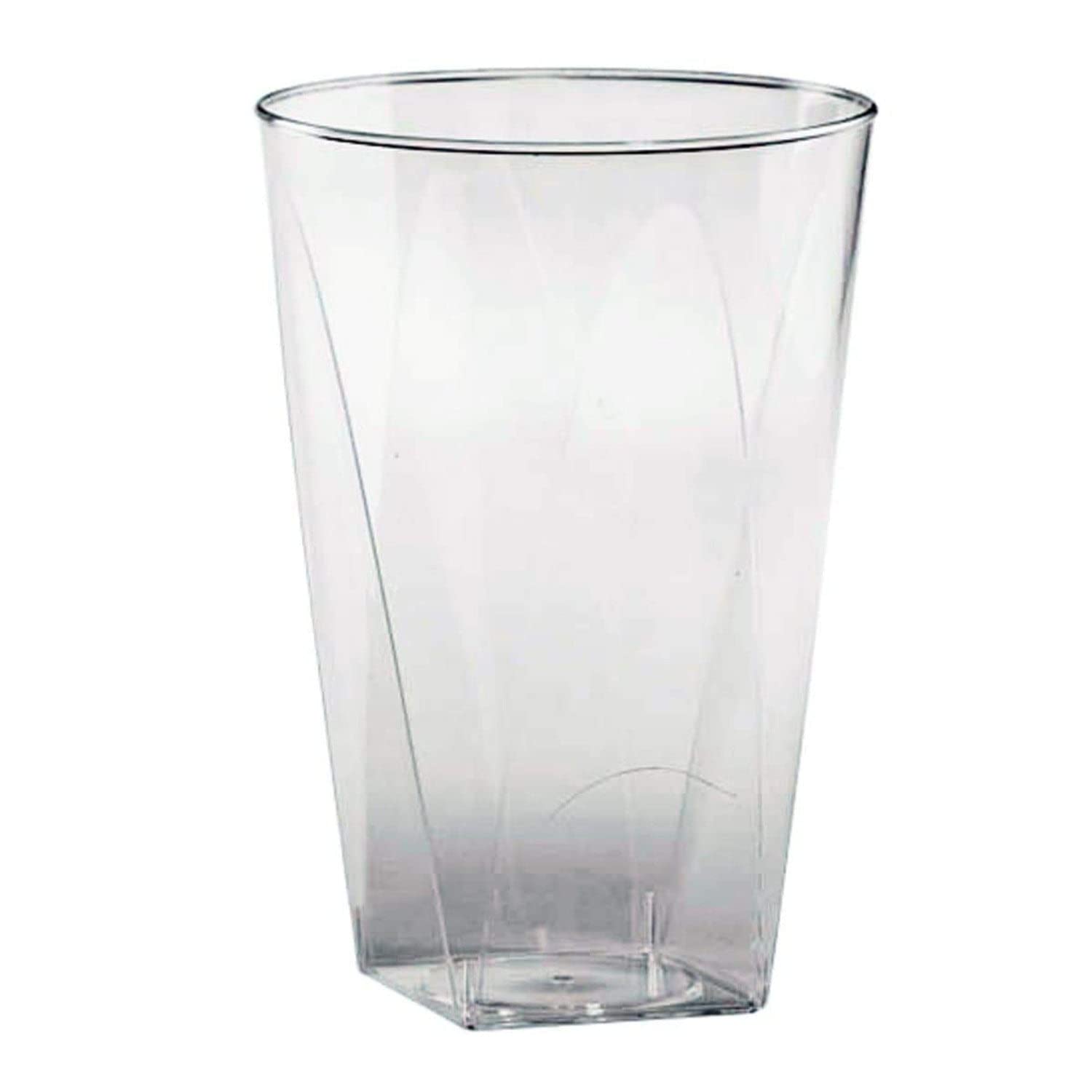 Hanna K. Signature Square Bottom Tumbler - Clear 10 oz (20 Pack) - Perfect for Office, Home, and Outdoor Use