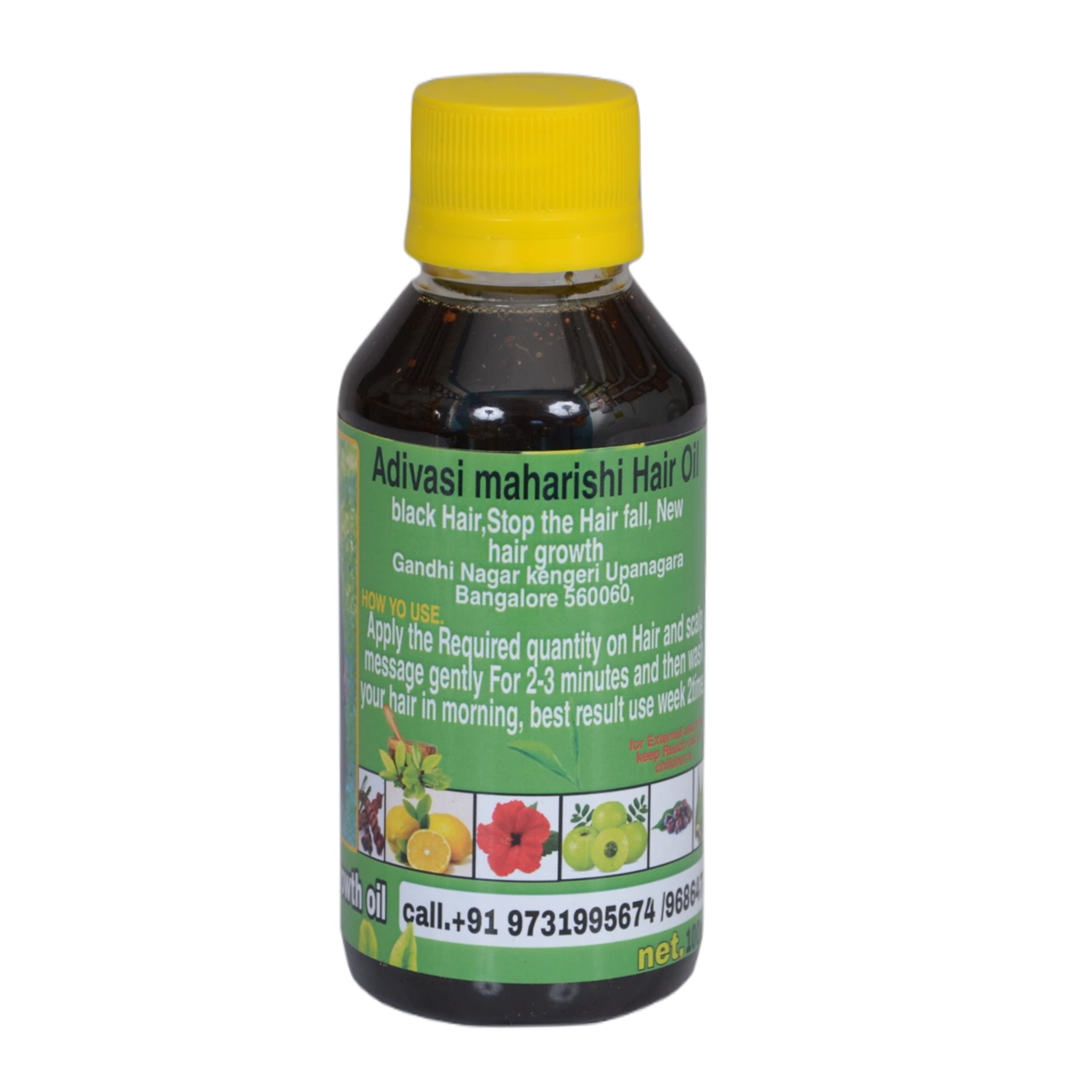 Maharishi Adivasi Ayurvedic Long Hair Oil 100ml - Herbal Hair Growth Treatment for Men & Women | Reduces Hair Fall & Promotes Thicker Hair | Perfect for Daily Scalp Massage & Natural Hair Care Routine