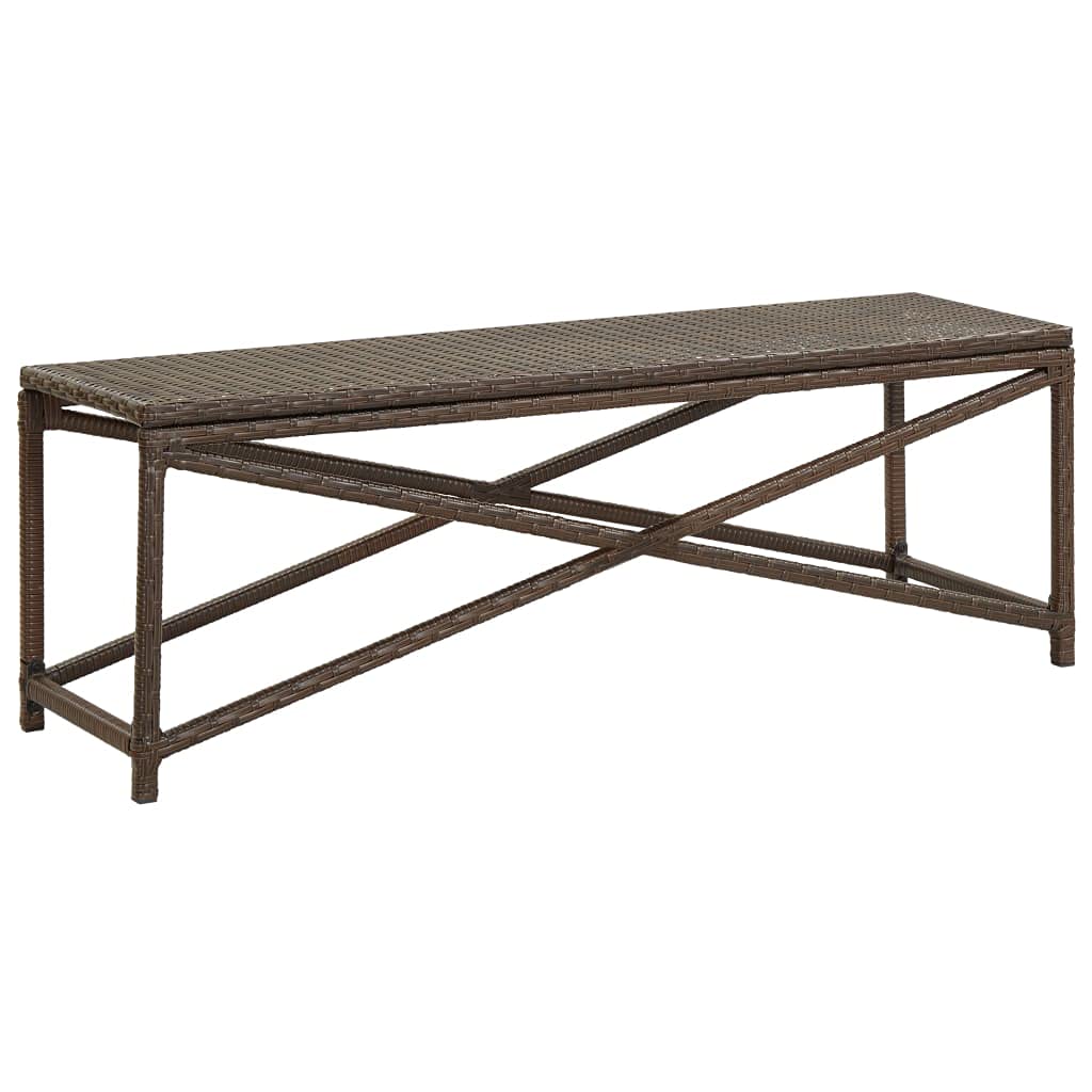 Premium Poly Rattan Outdoor Garden Bench - 47.2