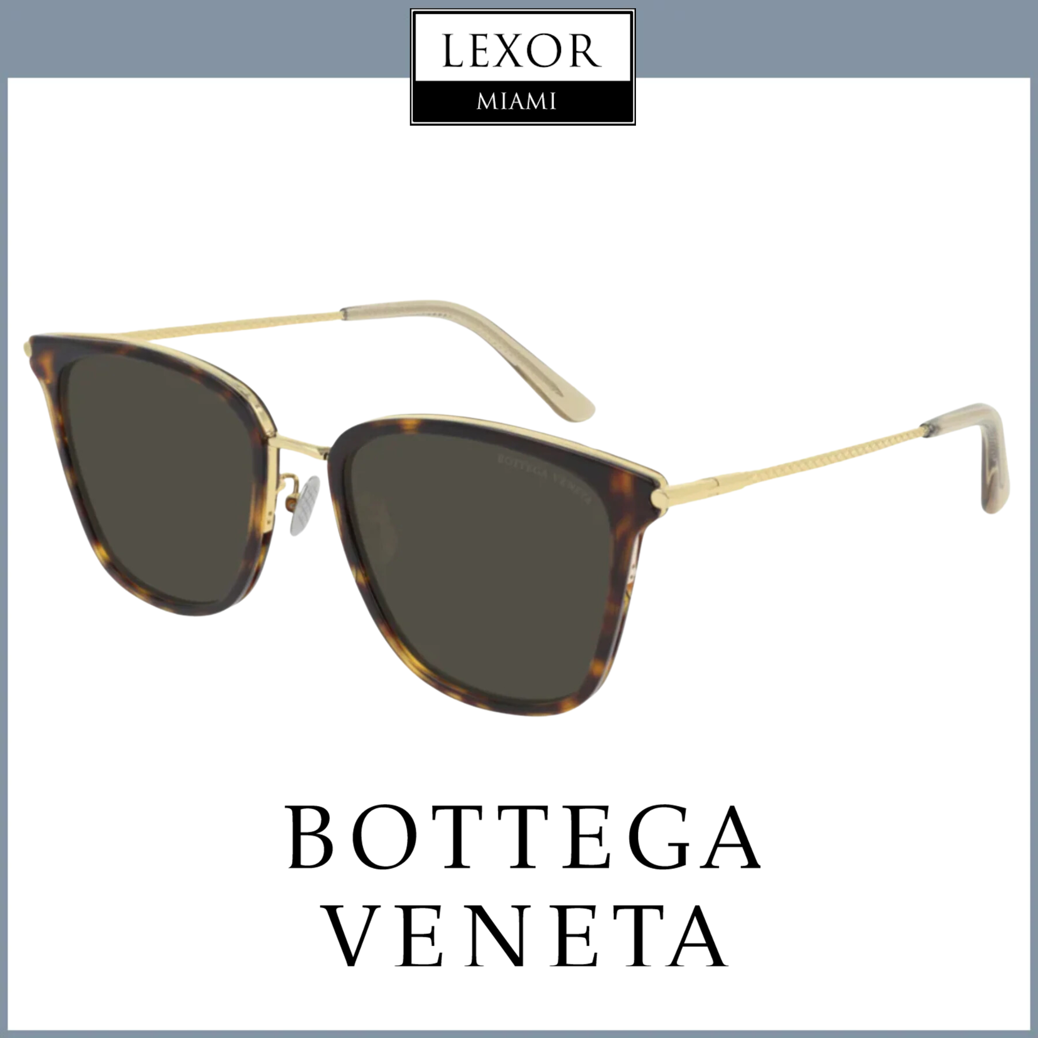 Bottega Veneta BV0261SK 004 55mm Unisex Sunglasses - UV Protection, Polarized Lenses for Men & Women - Perfect for Driving, Beach & Outdoor Activities