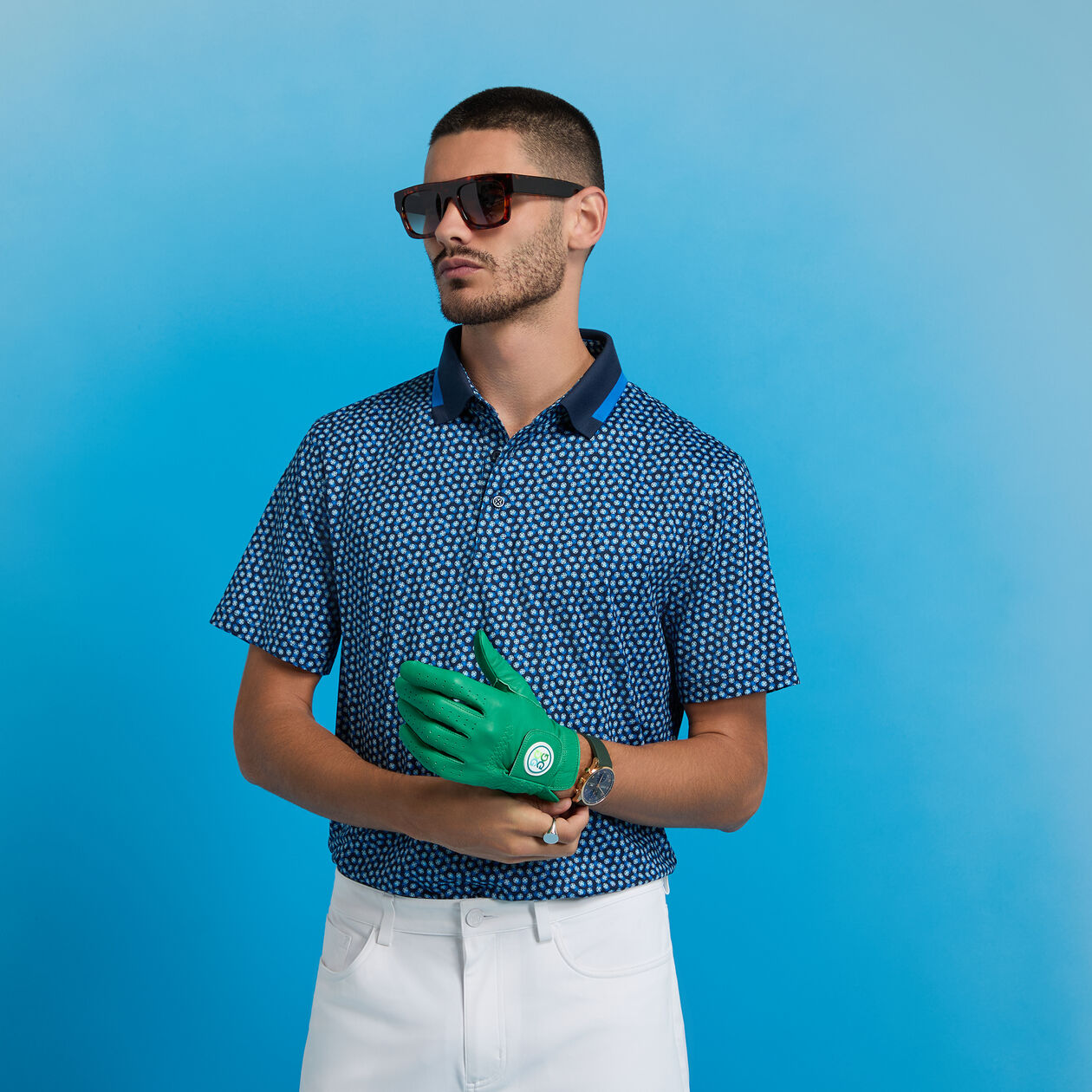G/FORE Men's Triple/G Performance Short Sleeve Polo Shirt - Moisture Wicking, Breathable & Comfortable for Golf, Tennis & Casual Wear