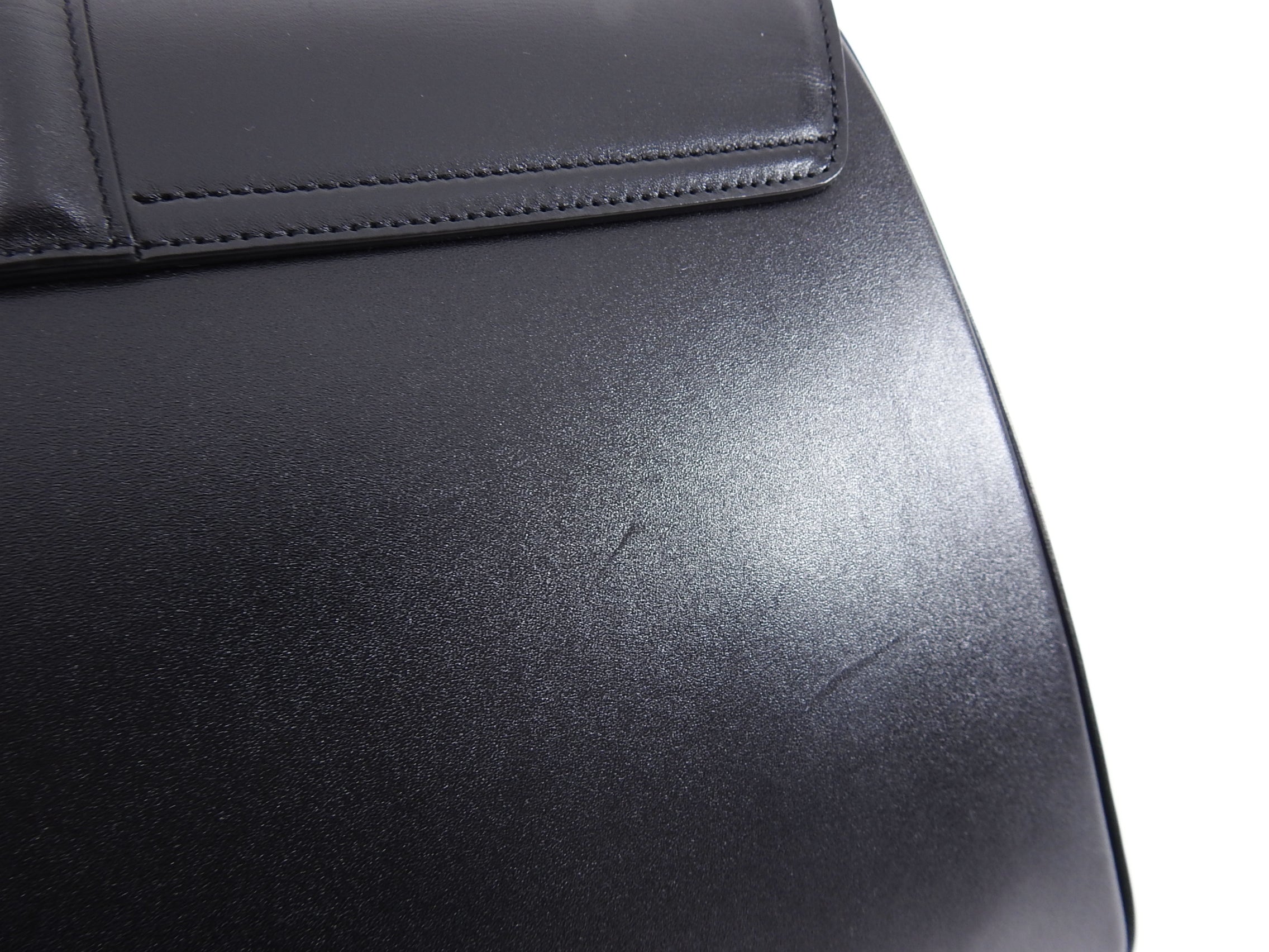 Celine Hedi Slimane Medium New 16 Bag in Black Satinated Calfskin Leather - Luxury Designer Handbag for Women, Perfect for Work, Evening Events & Everyday Use