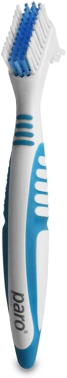 Swiss Denture Brush - Hard & Soft Bristles for Dentures & Retainers | Pack of 3 | Perfect for Travel & Daily Cleaning