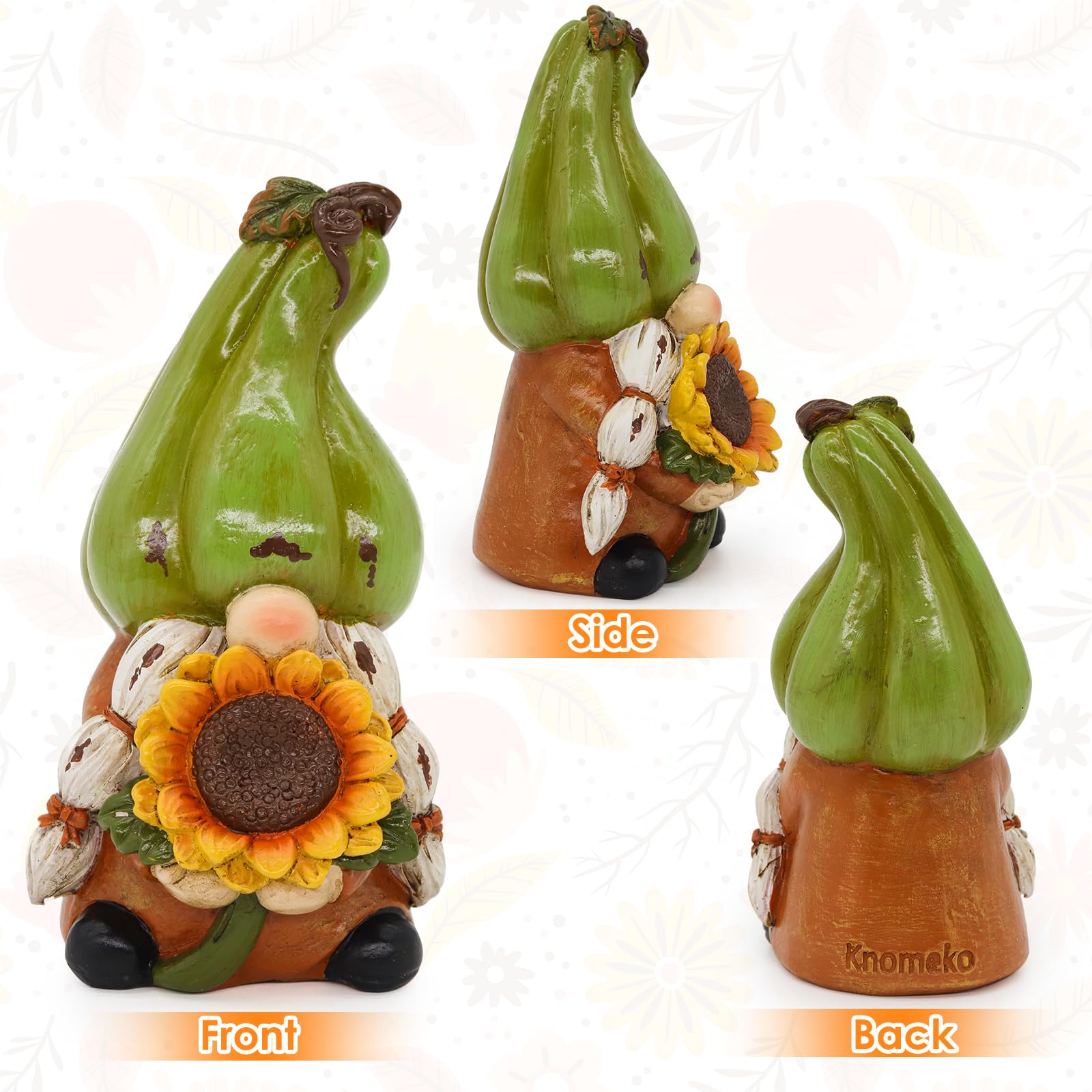 Handmade Fall Thanksgiving Pumpkin Gnomes Decor - Cute Elf Home Decorations for Harvest Party, Seasonal Table Centerpiece & Cozy Autumn Gift Idea - Perfect for Fireplace Mantel, Front Porch & Holiday Table Setting