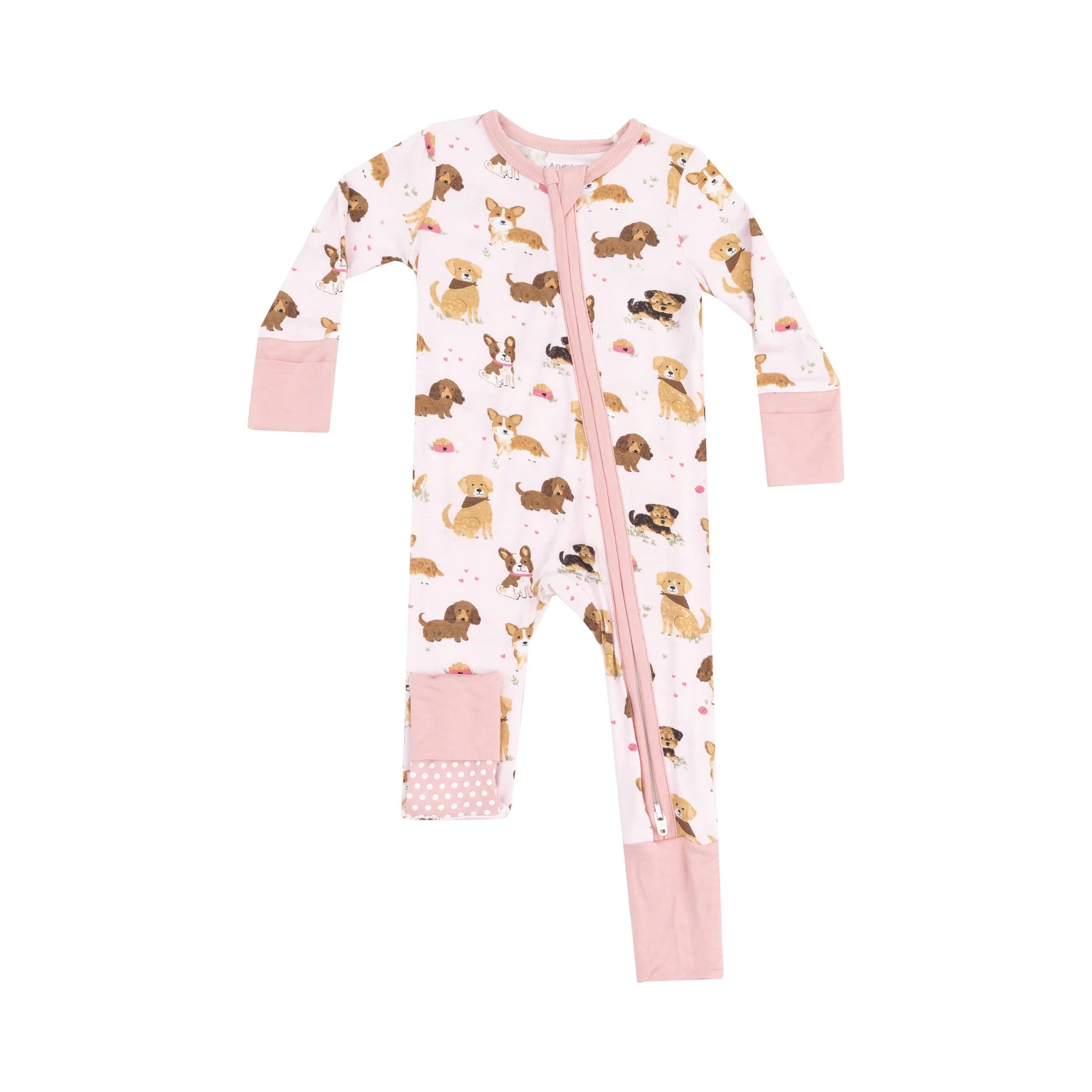 Best Friend Dog Matching Outfits - Pink Zipper Romper for Small Dogs - Cute Pet Pajamas for Sleep, Play & Photo Shoots