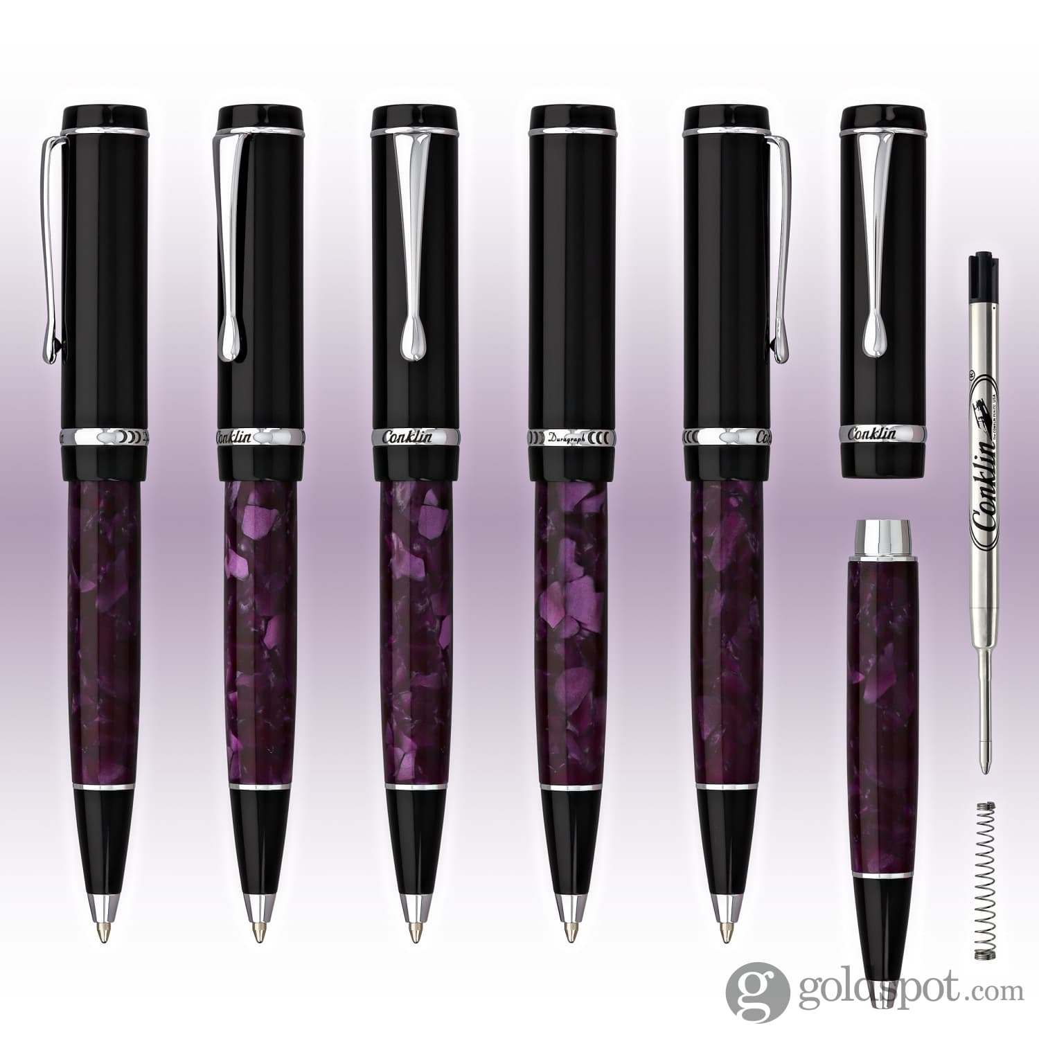 Conklin Duragraph Ballpoint Pen - Purple Nights Luxury Writing Instrument for Professionals & Students | Perfect for Office, Journaling & Gift Giving