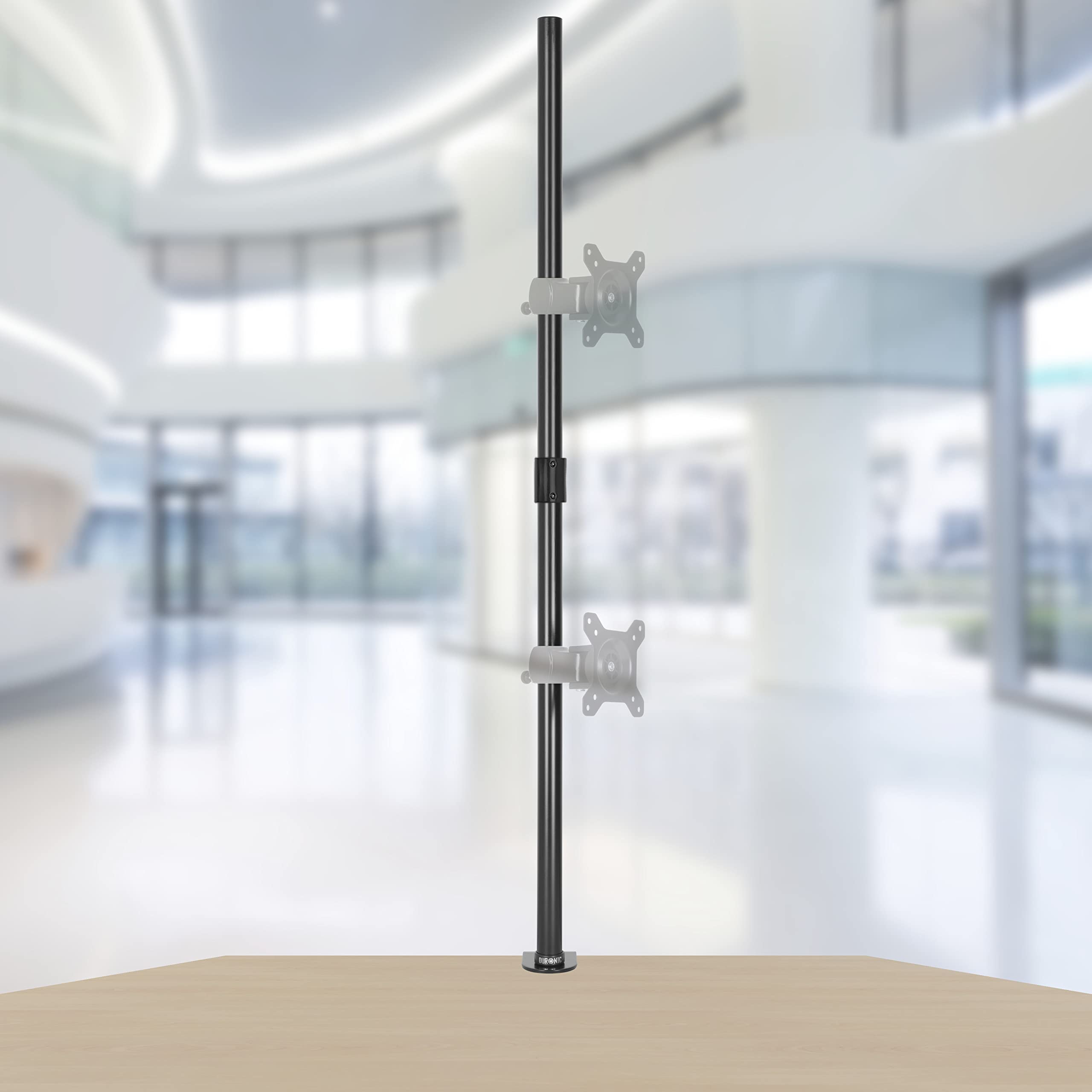 Duronic DM15 DM25 DM35 100cm Monitor Pole - Extra Long 1000mm Black Steel Pole with Standard Clamp, Compatible with All Duronic Monitor Desk Mount Arms (32mm Diameter) - Perfect for Multi-Monitor Setups, Office Workstations & Ergonomic Home Offices
