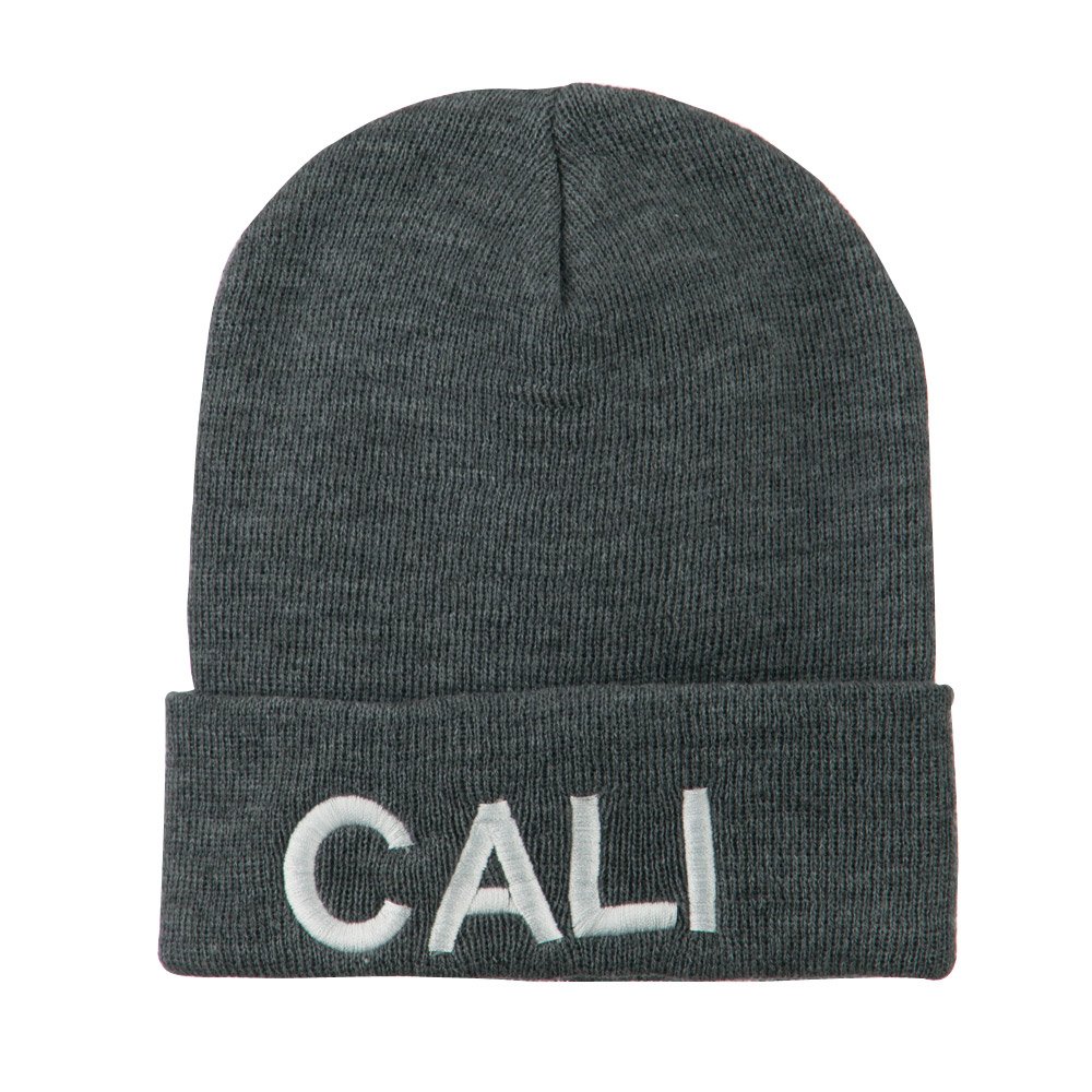 California Embroidered Beanie Hat - Trendy Winter Knit Cap with Stylish Embroidery for Men & Women - Perfect for Outdoor Activities, Skiing, and Casual Streetwear