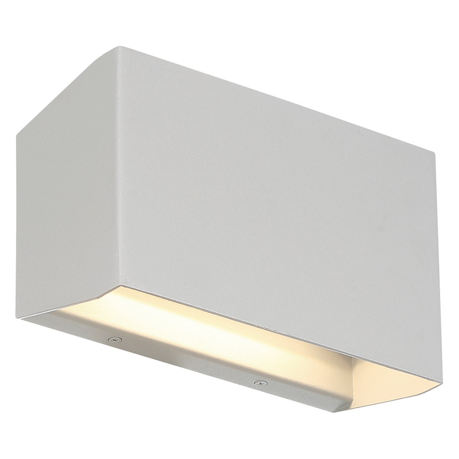 Amora 9 Inch LED Outdoor Wall Sconce Light Fixture - Silver Finish - Weatherproof Exterior Lighting for Porch, Patio, Garden & Garage