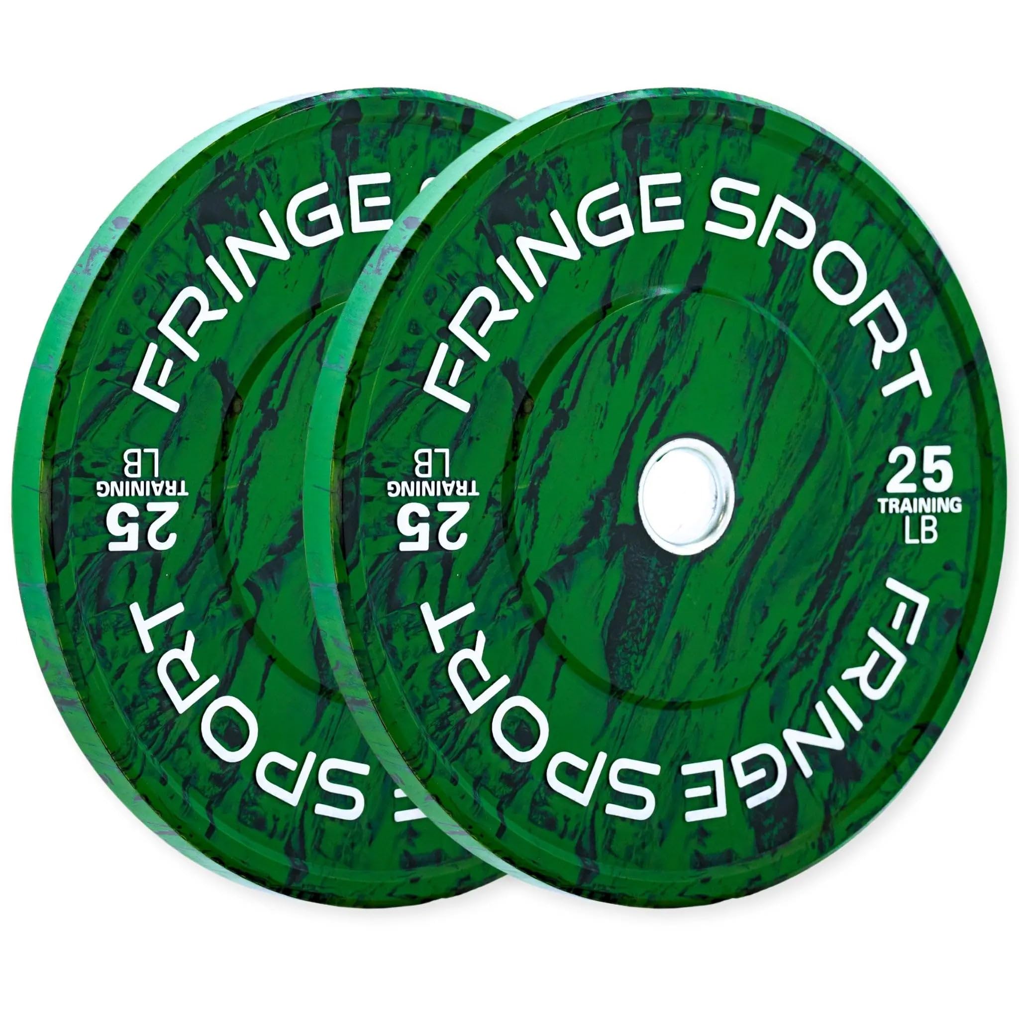 FringeSport Savage Bumper Plates Set - Olympic Rubber Weight Plates with Steel Insert (10lb-460lb) for CrossFit, Powerlifting & Home Gym Strength Training