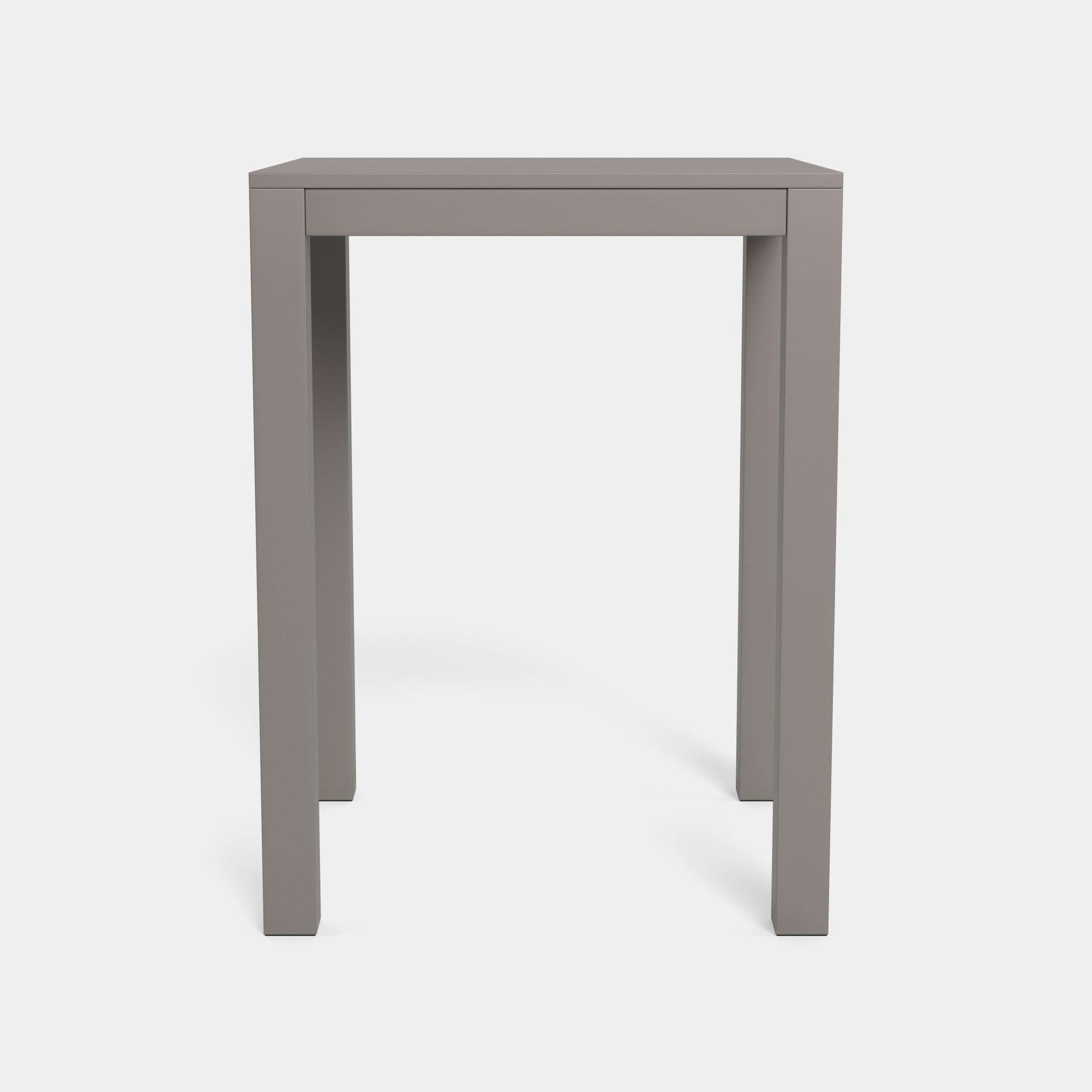 Premium Aluminum Square Bar Table - Durable & Modern Outdoor/Indoor Dining & Pub Furniture for Patio, Restaurant, or Home Decor
