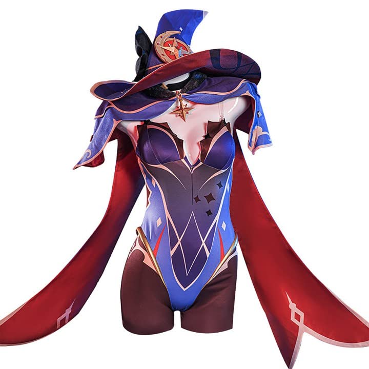 Genshin Impact Mona Cosplay Costume Outfit - Anime Game Character Halloween Party Fancy Dress Uniform Set for Cosplay Events & Conventions