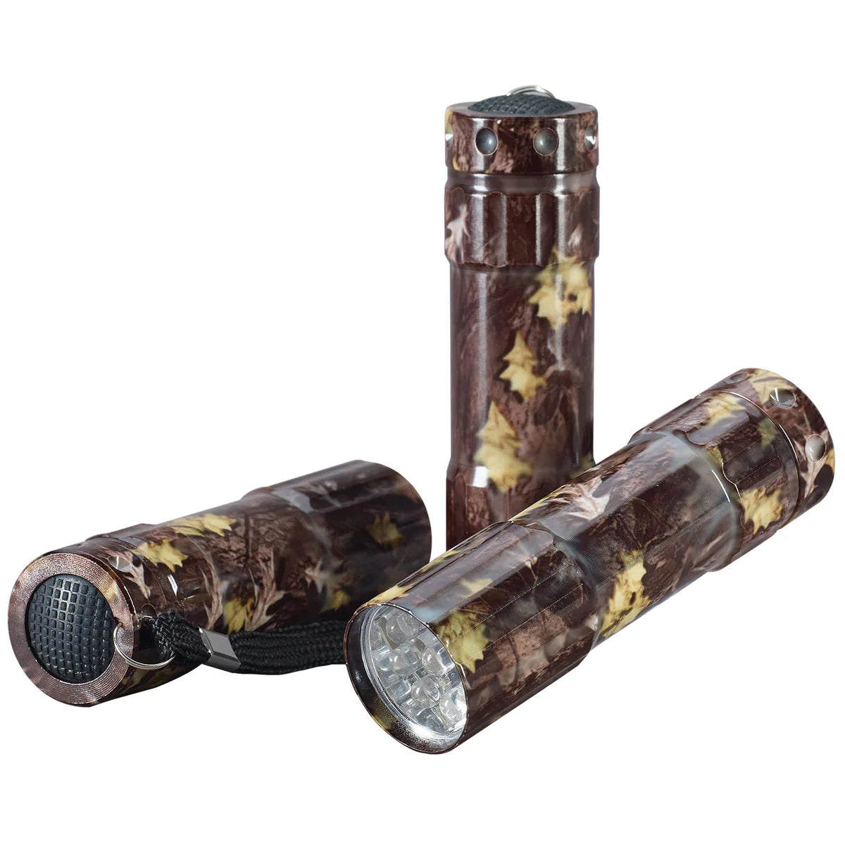 Caribee 3-Pack Camo LED Flashlights - Bright, Durable & Waterproof for Camping, Hiking & Emergency Use