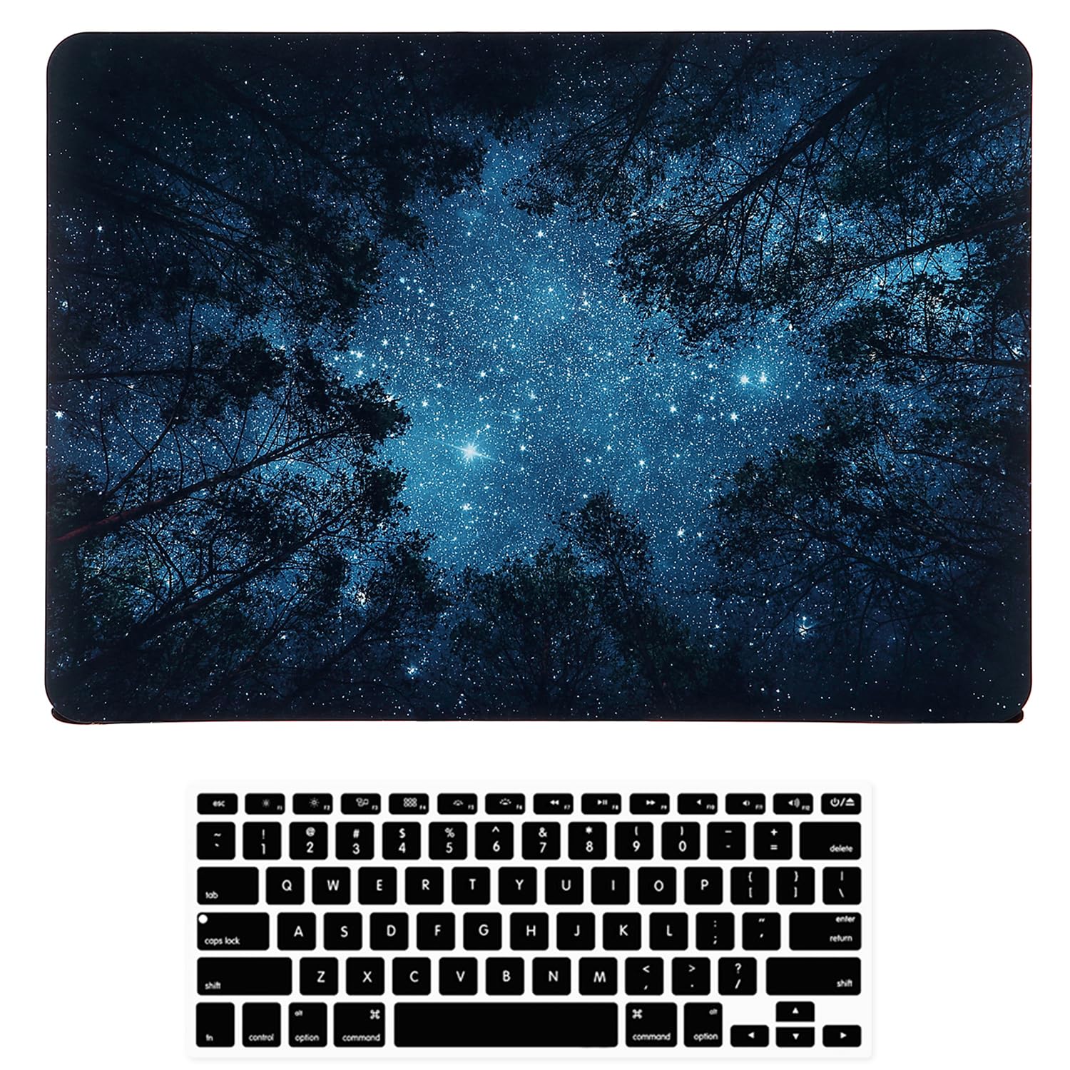 Premium Hard Protective Case for MacBook Pro 13 inch (A1502/A1425, 2012-2015) - Soft-Touch Matte Finish with Forest Starry Design | Compatible with Retina Display | Perfect for Work, Travel & School Use