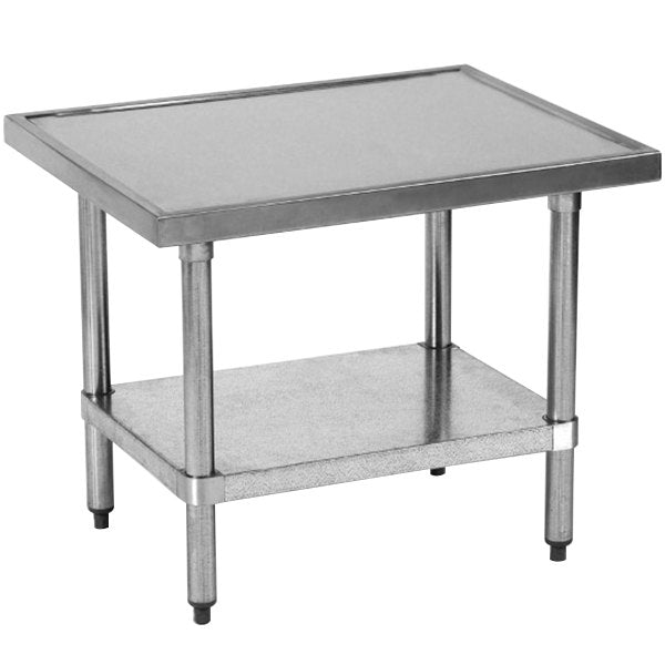 Stainless Steel Mixing Table 30x24 Inches with Galvanized Undershelf - Heavy Duty Commercial Kitchen Workstation for Baking, Food Prep & Restaurant Use