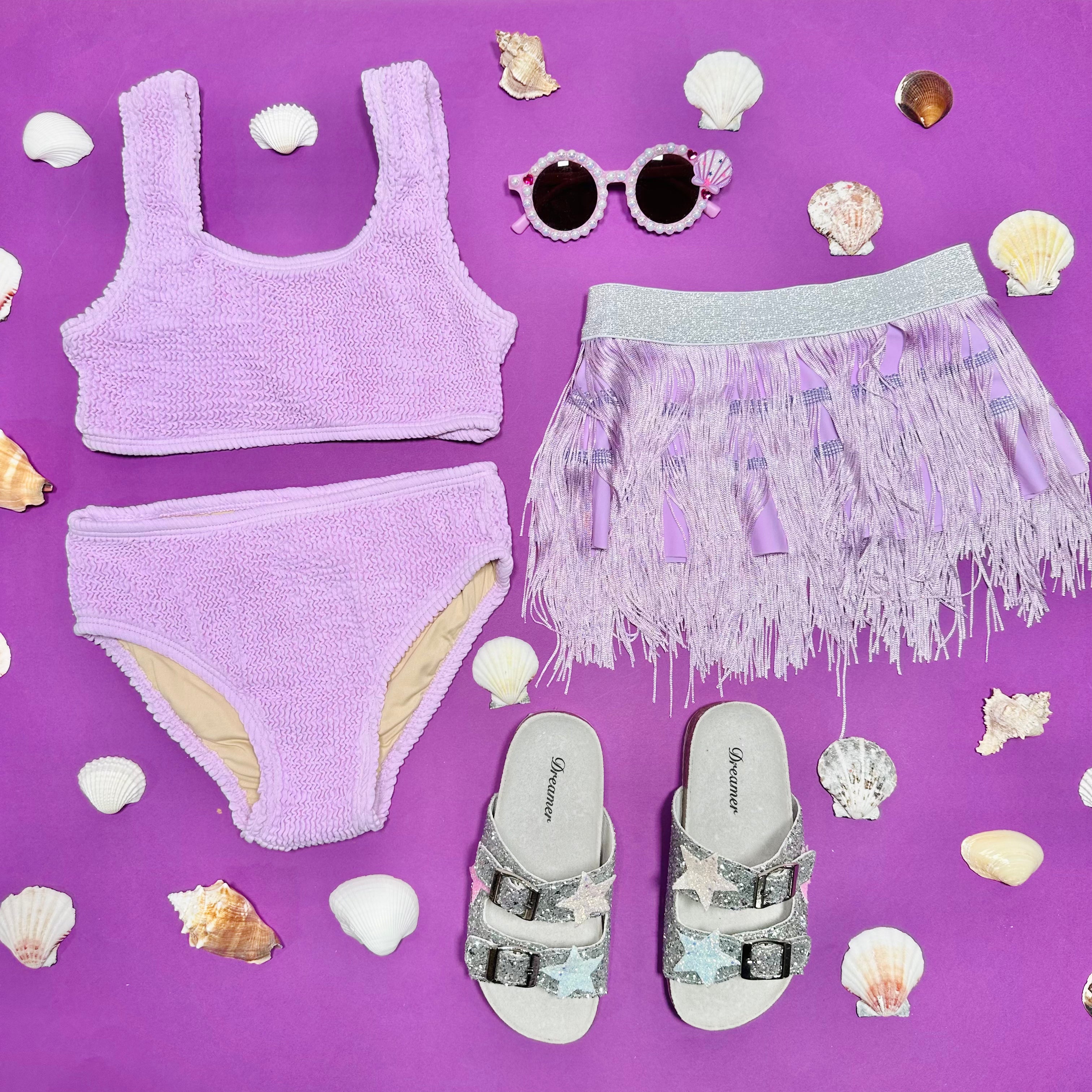 Stylish Crinkle Sporty Two Piece Bikini Set - High Waisted Swimwear for Women - Perfect for Beach, Pool, and Summer Vacations