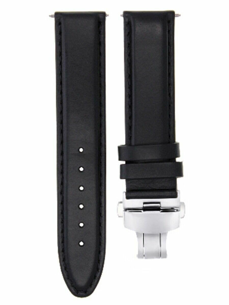 24mm Smooth Leather Watch Band Strap - Compatible with Tudor Fastrider Black Shield - Replacement Watch Strap for Men & Women - Durable & Comfortable for Daily Wear, Business & Casual Occasions